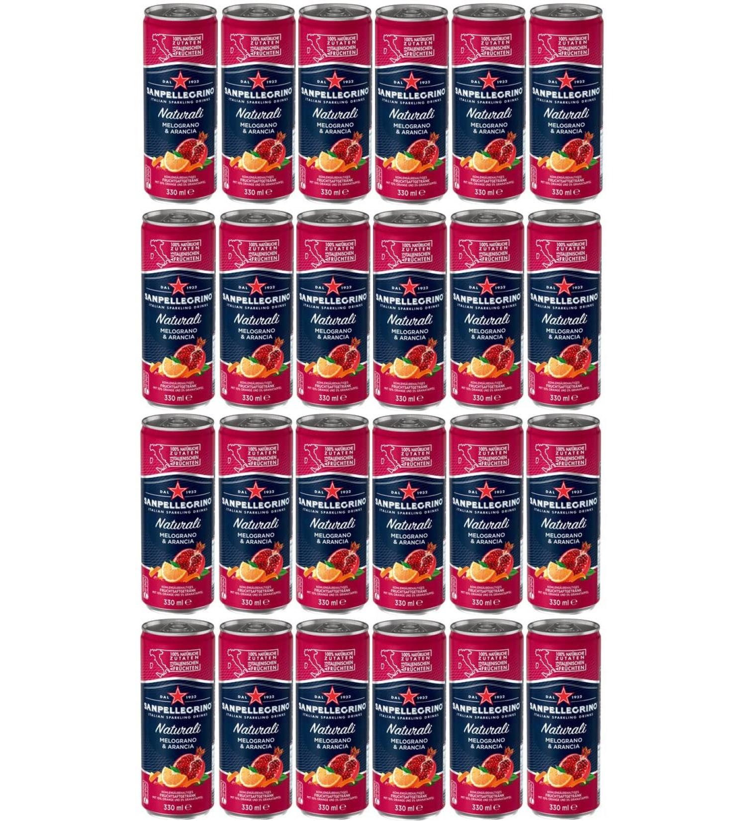 Wasser 24 boxes of 0.33 l San Pellegrino Naturelli Melograno with a 6 deposit for disposable packaging