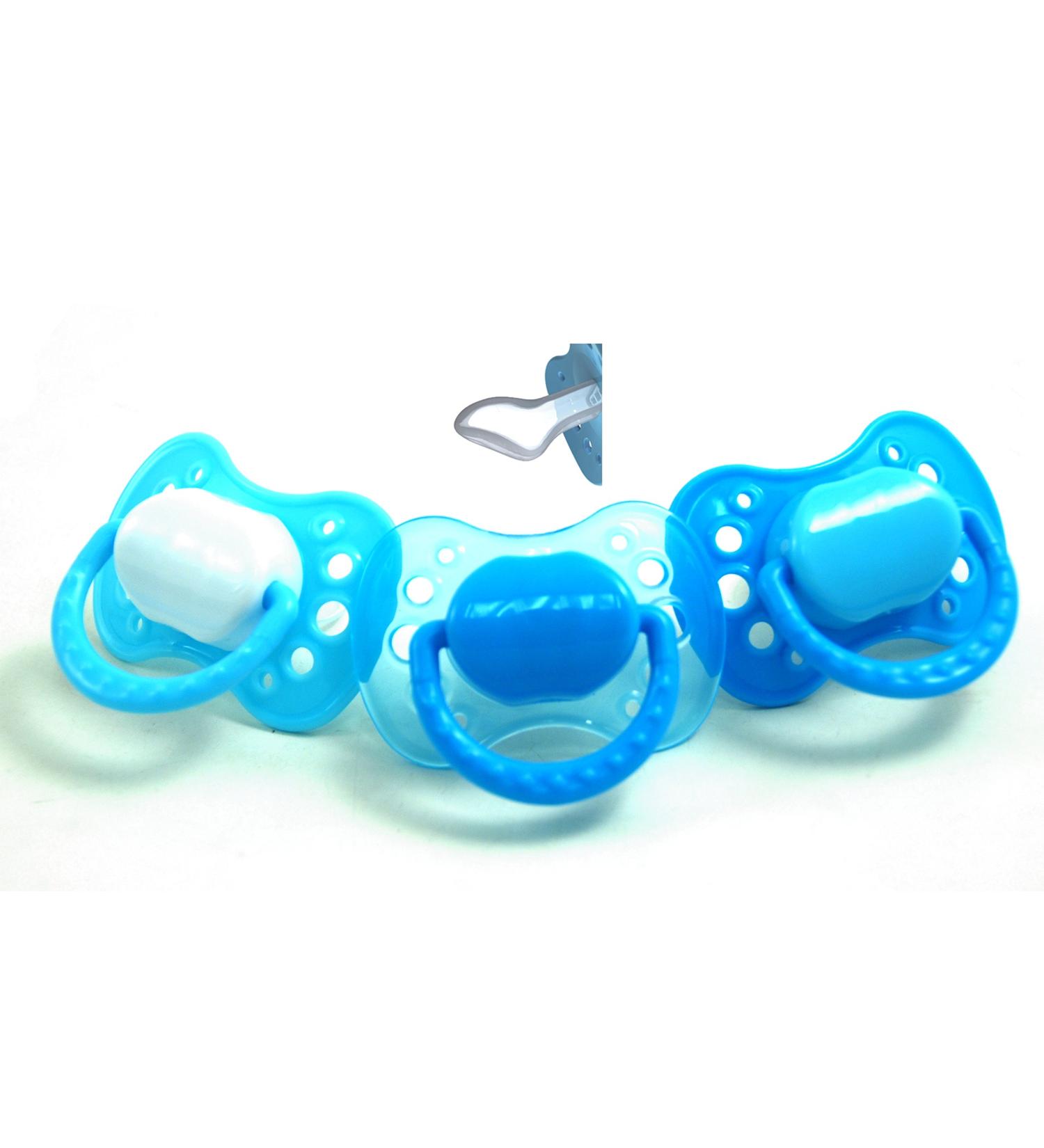 Griptight 3 jaw-friendly pacifiers silicone from 0 months blue
