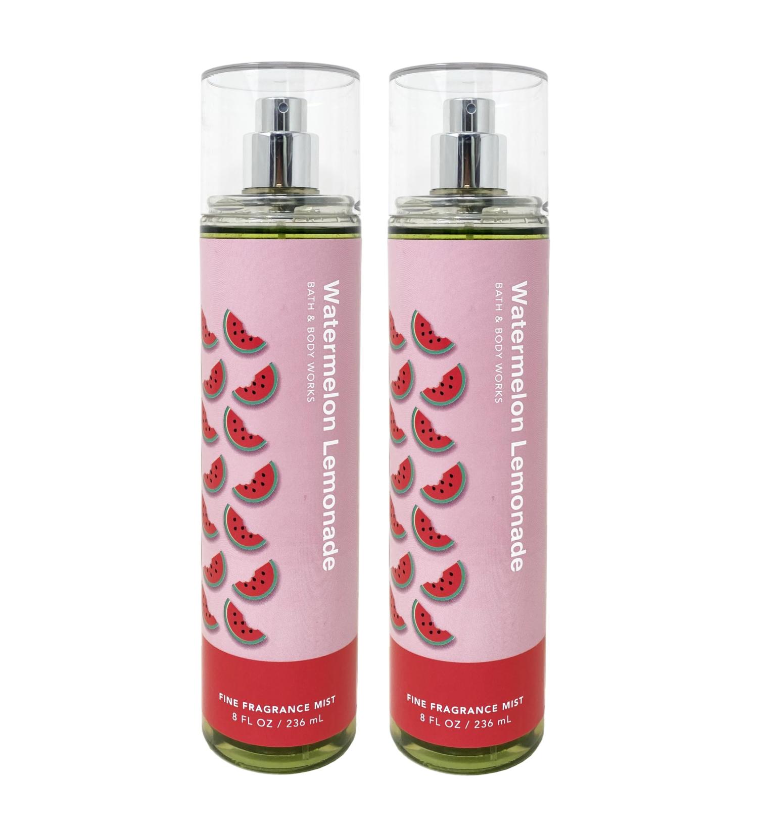 Bath and Body Work WATERMELON LEMONADE 2 Pack Fine Fragrance Mist Bundle - 8 fl oz / 236 mL each Full