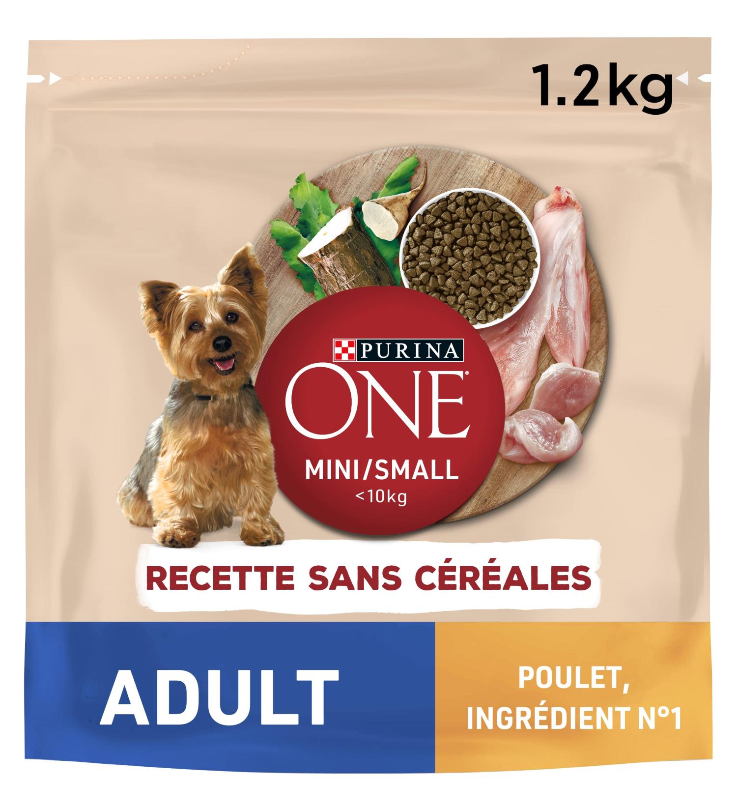 PURINA ONE Mini/Small 10kg Grain Free Chicken Dry Food | Small Breed Adult Dogs | 1.2kg Bag - Buy Online on GoSupps.com