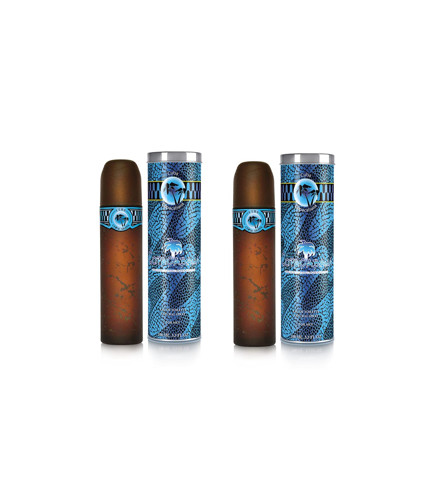 Cuba Brazil Copacabana 3.3 fl. oz. Eau De Toilette Spray | Fragrance for Men (Pack of 2)