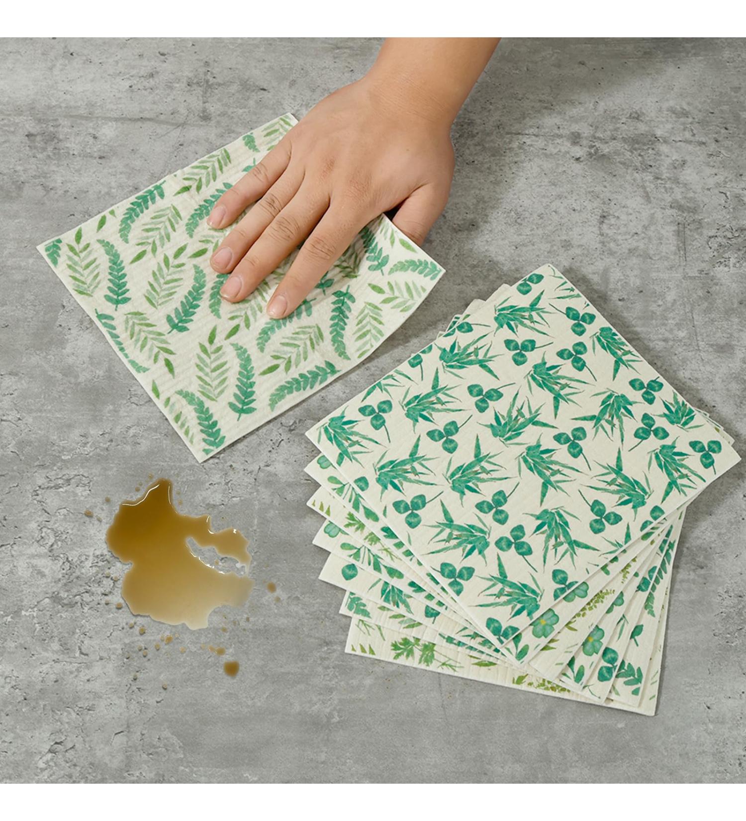 KHZSPP 8 Pcs Reusable Swedish Dishcloths for Kitchen Environmental Swedish Dish Towels Highly Absorbent Swedish Dish cloths Cute Swedish Dishcloths Portable Easy to Store Swedish Dish Towels for Home 8pcs - Buy Online on GoSupps.com