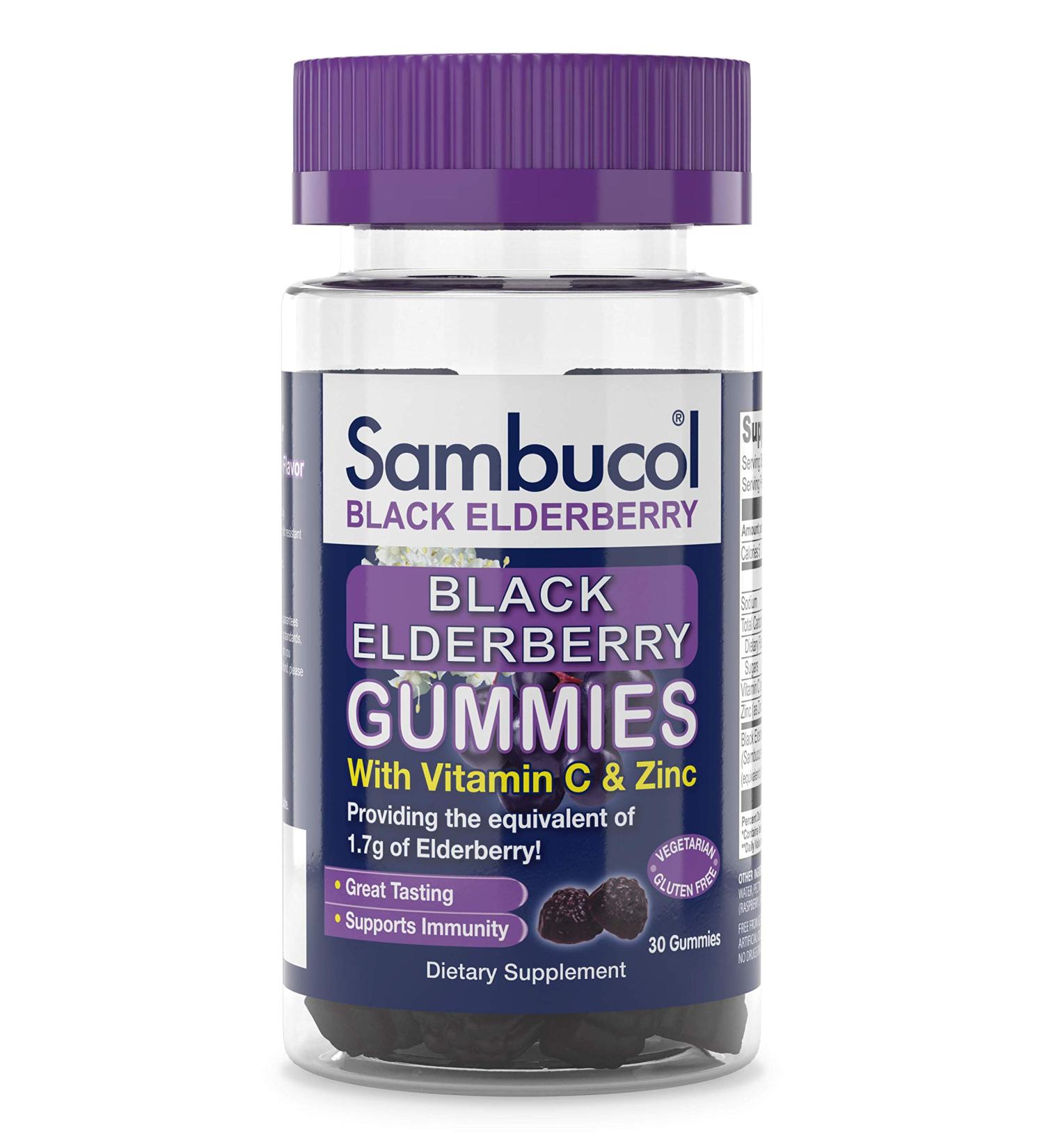 Sambucol Black Elderberry Gummies - 30 Count | Immune Support & Antioxidants - Buy Online on GoSupps.com