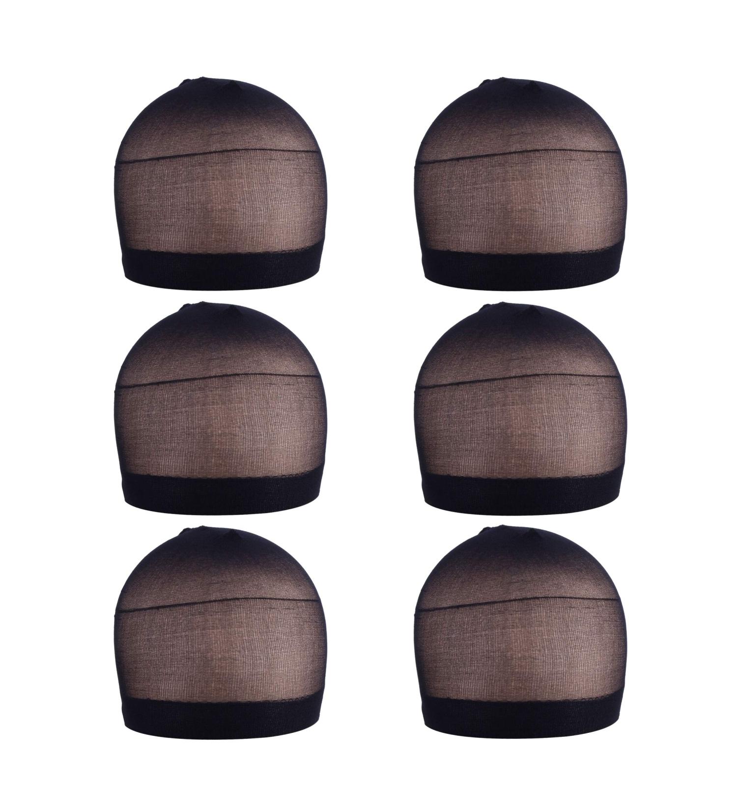 6 Pack Hair Network Nylon Wig Caps - Elastic & Breathable Wig Cap Set (Black) for Comfortable Wig Wear - Buy Online on GoSupps.com