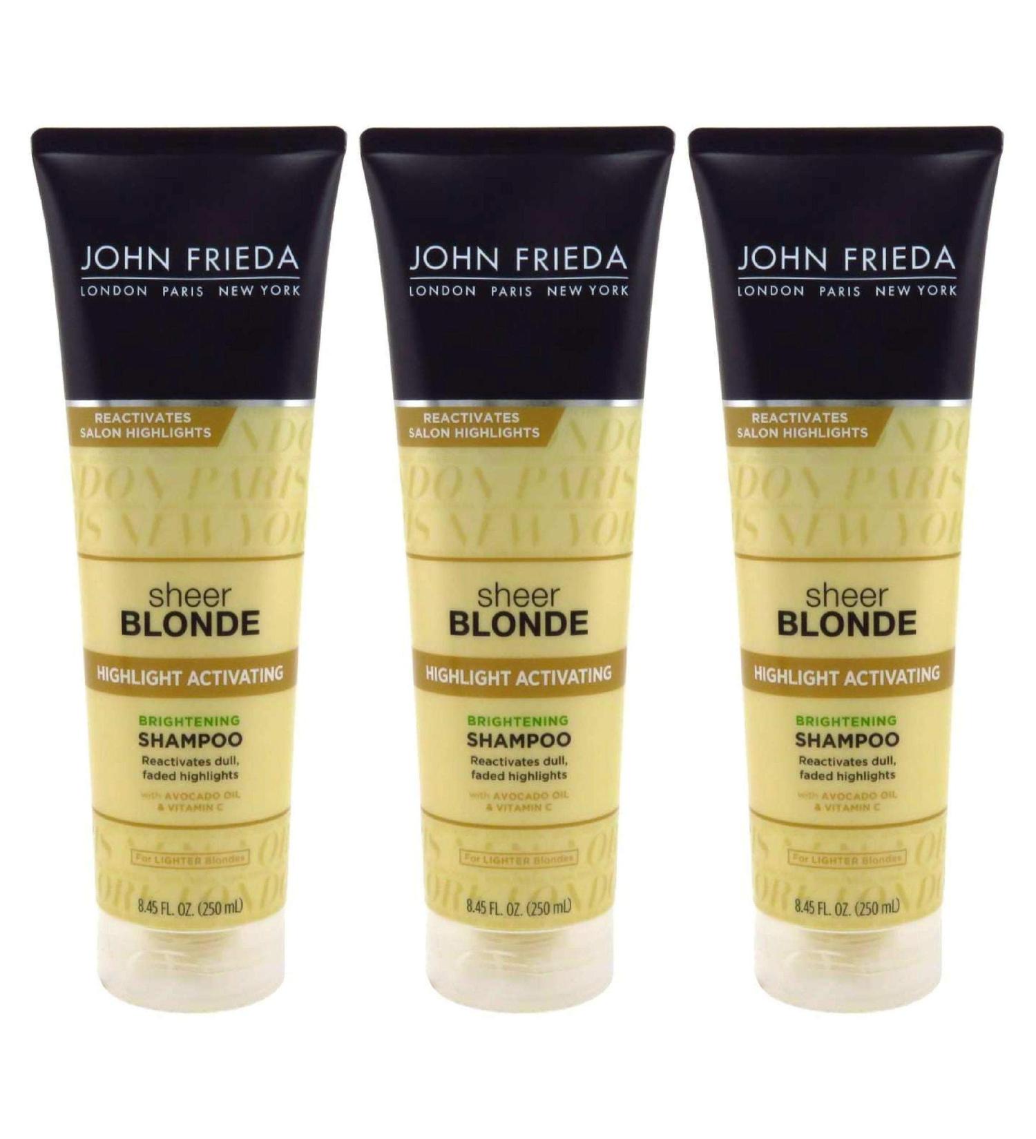 John Frieda Sheer Blonde Highlight Activating Shampoo 8.45 oz - Pack of 3 - Buy Online on GoSupps.com