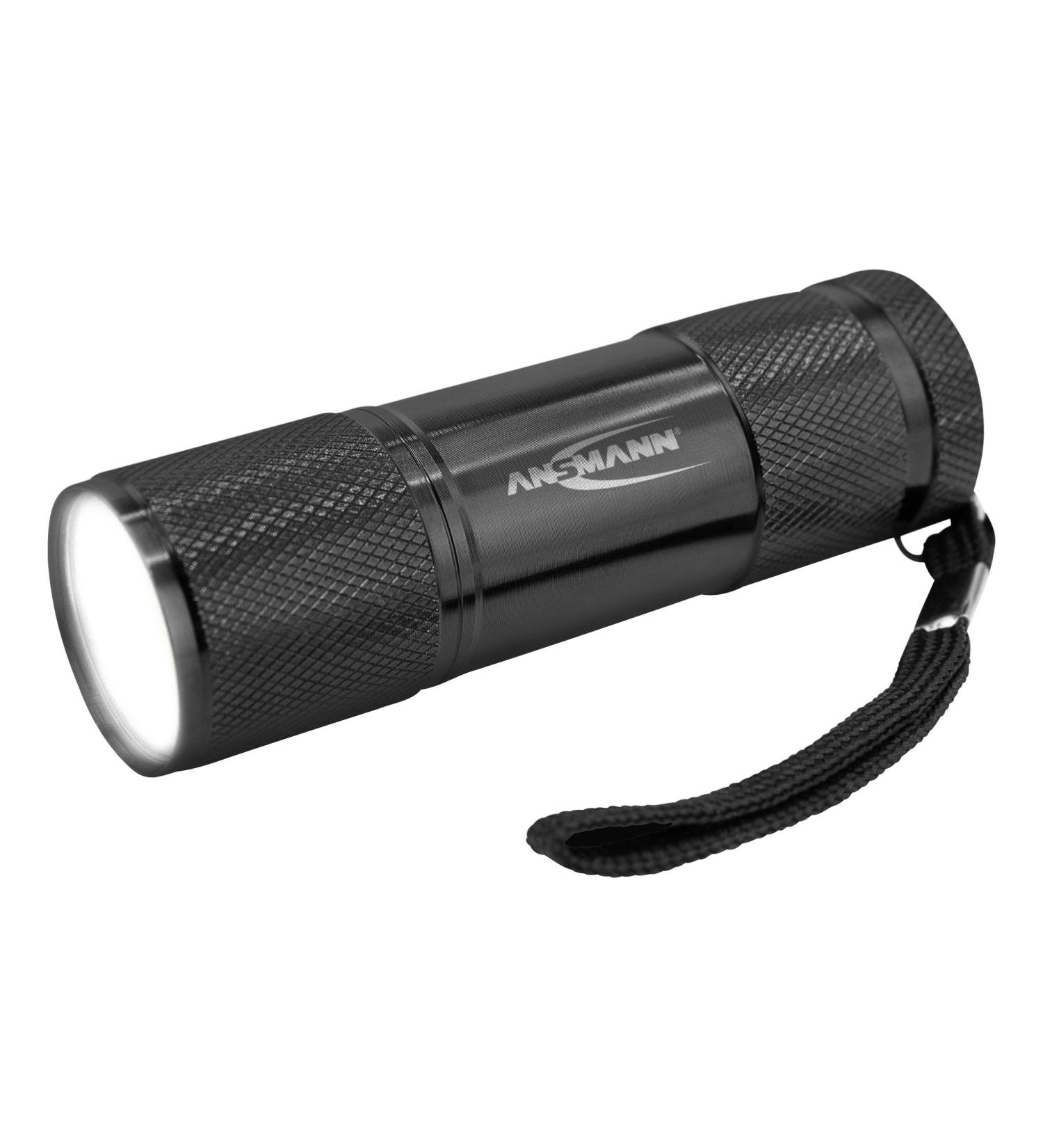 Buy Ansmann Action COB 1W Mini Flashlight - Compact Aluminum with IPX3 Protection | 175 lm Brightness | Includes 3x AAA Batteries | Ideal for Handbag & Backpack - Buy Online on GoSupps.com