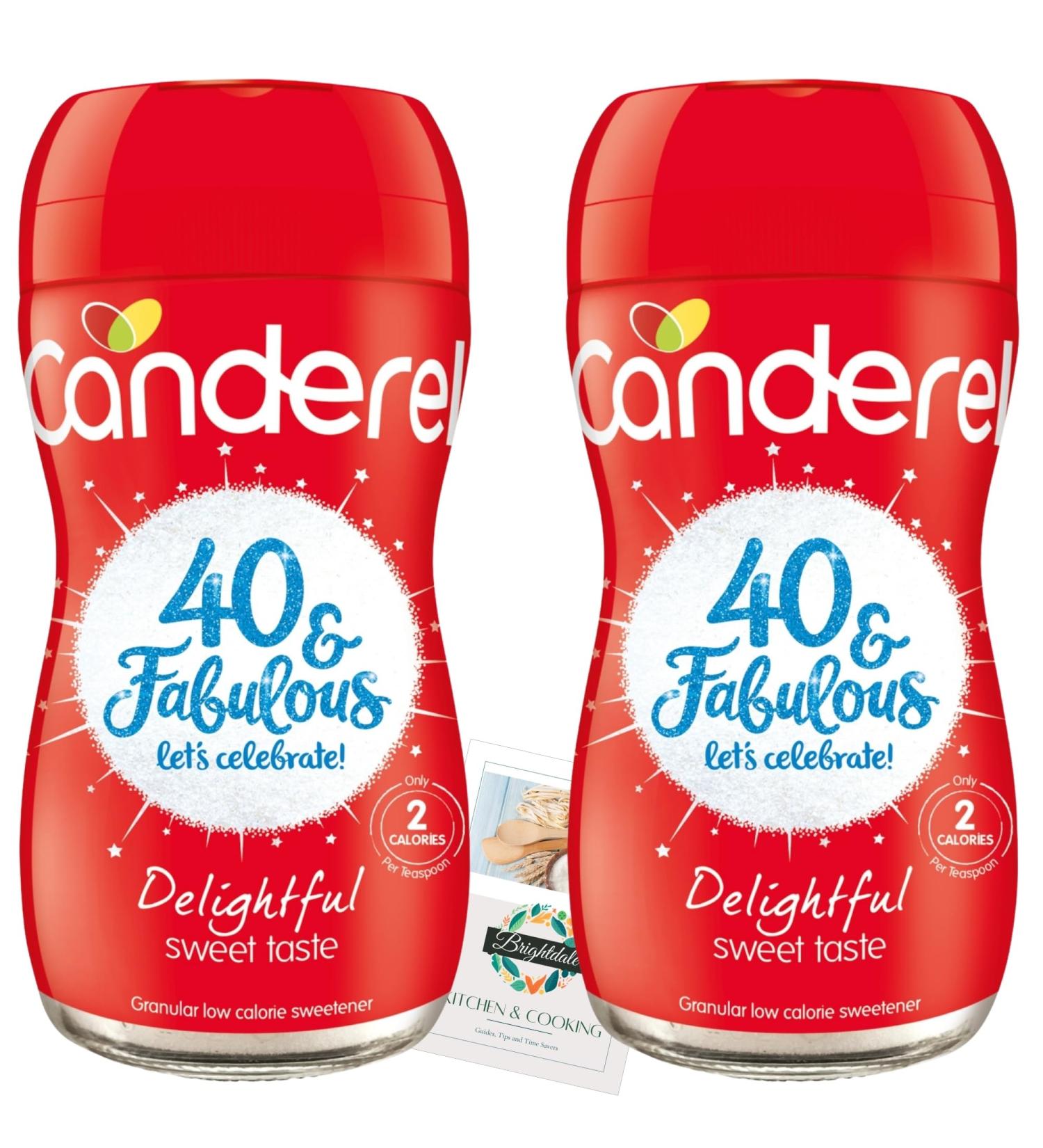 Sweetener Bundle with 2 Pack Canderel Granular Low Calorie Sweetener 75g + Brightdale Kitchen Booklet - Buy Online on GoSupps.com