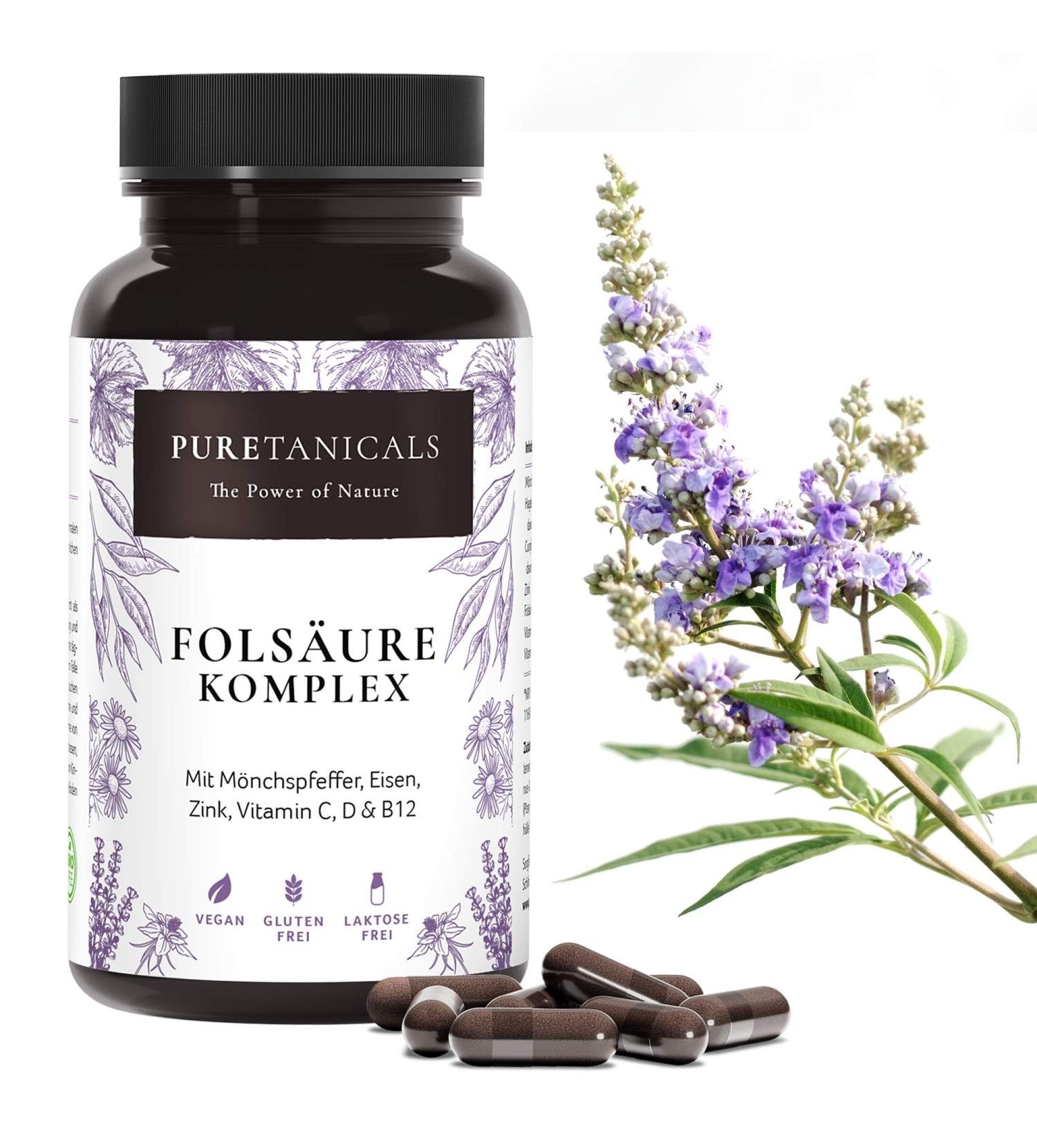 Desire to Have Children: Monk Pepper & Folic Acid Capsules | Zinc Iron Vitamin C-D-B12 | Vegan 180 Natural Capsules | Folat & Vitex Agnus Castus | High-Dose Fertility Support | Laboratory Tested in Germany - Buy Online on GoSupps.com