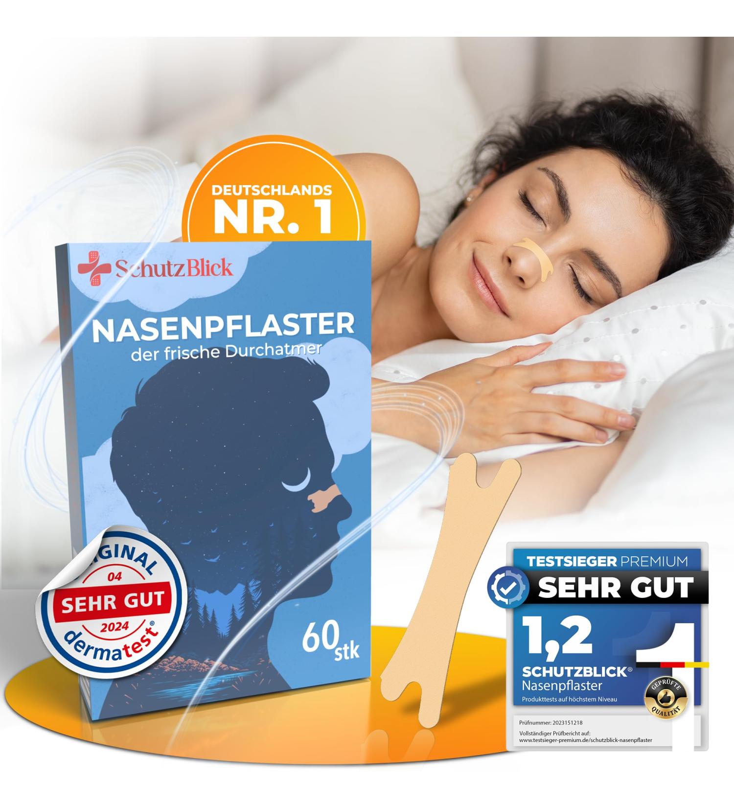 Protection View Nose Plaster Anti-Snoring 60s Set | Effective Sleep Aid for Better Breathing & Comfort | Nasal Strips for Better Sleep - Buy Online on GoSupps.com
