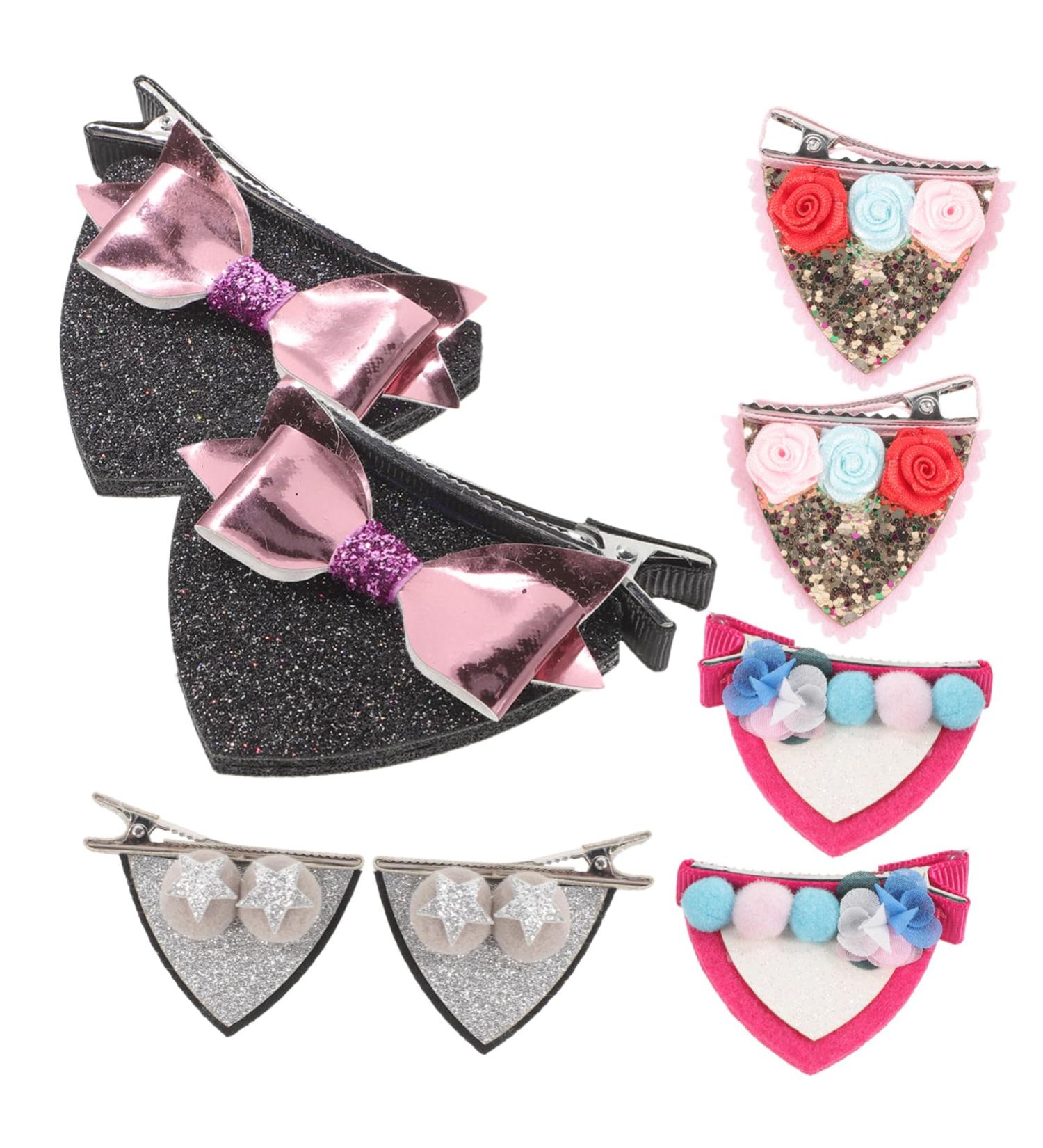 TOYANDONA 4 Pairs Girl Headdress Hair Clips Hair Decoration Cat Ears Hairpin Animal Ear Hair Barrette Sequin Cat Hair Barrette Cat Ears Hair Barrette Tiara Girl Child Cloth Sequins - Buy Online on GoSupps.com