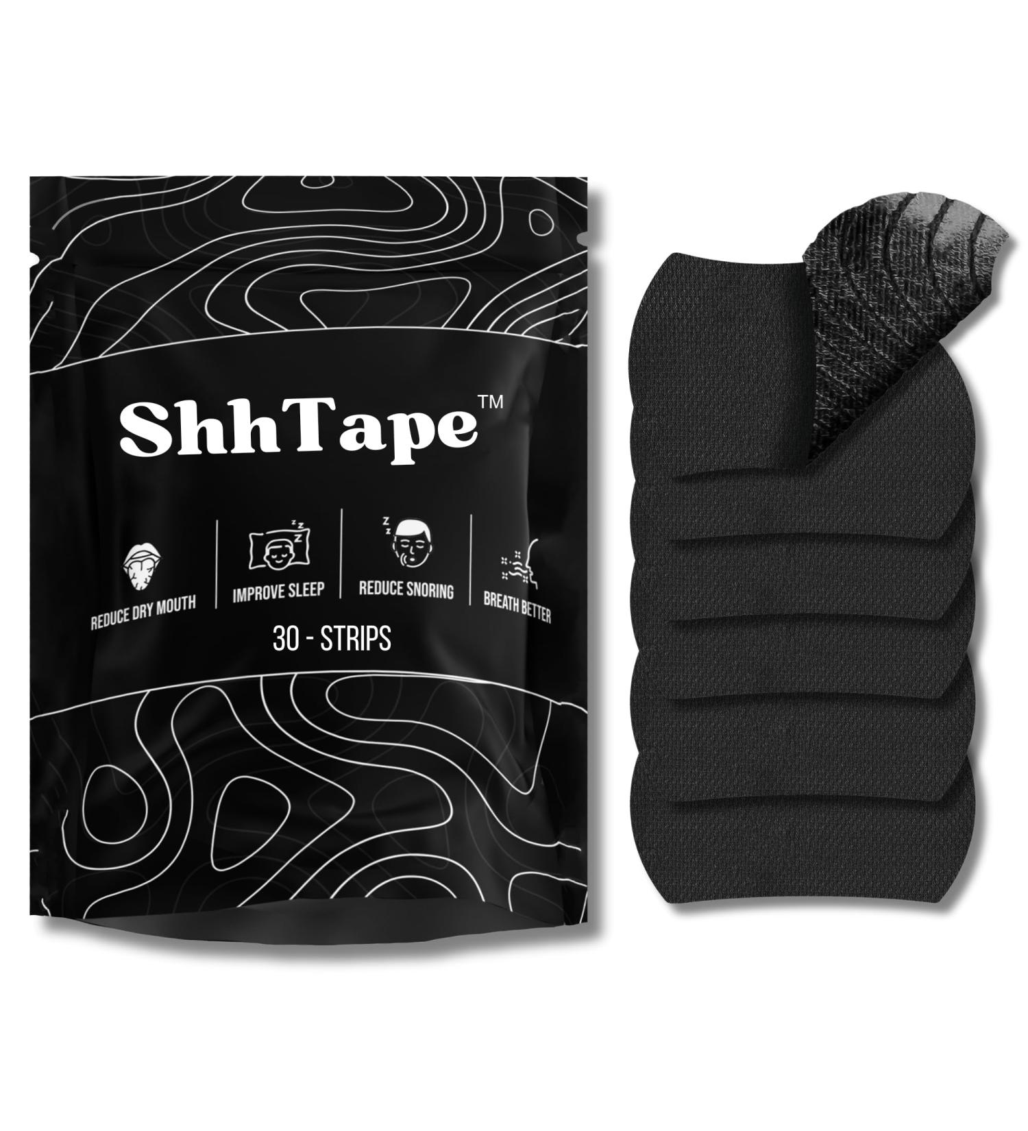 ShhTape Sleeping Mouth and Lip Tape Strips - Snoring Solution for Men and Women - Gentle Sleep & Snore Relief - Buy Online on GoSupps.com
