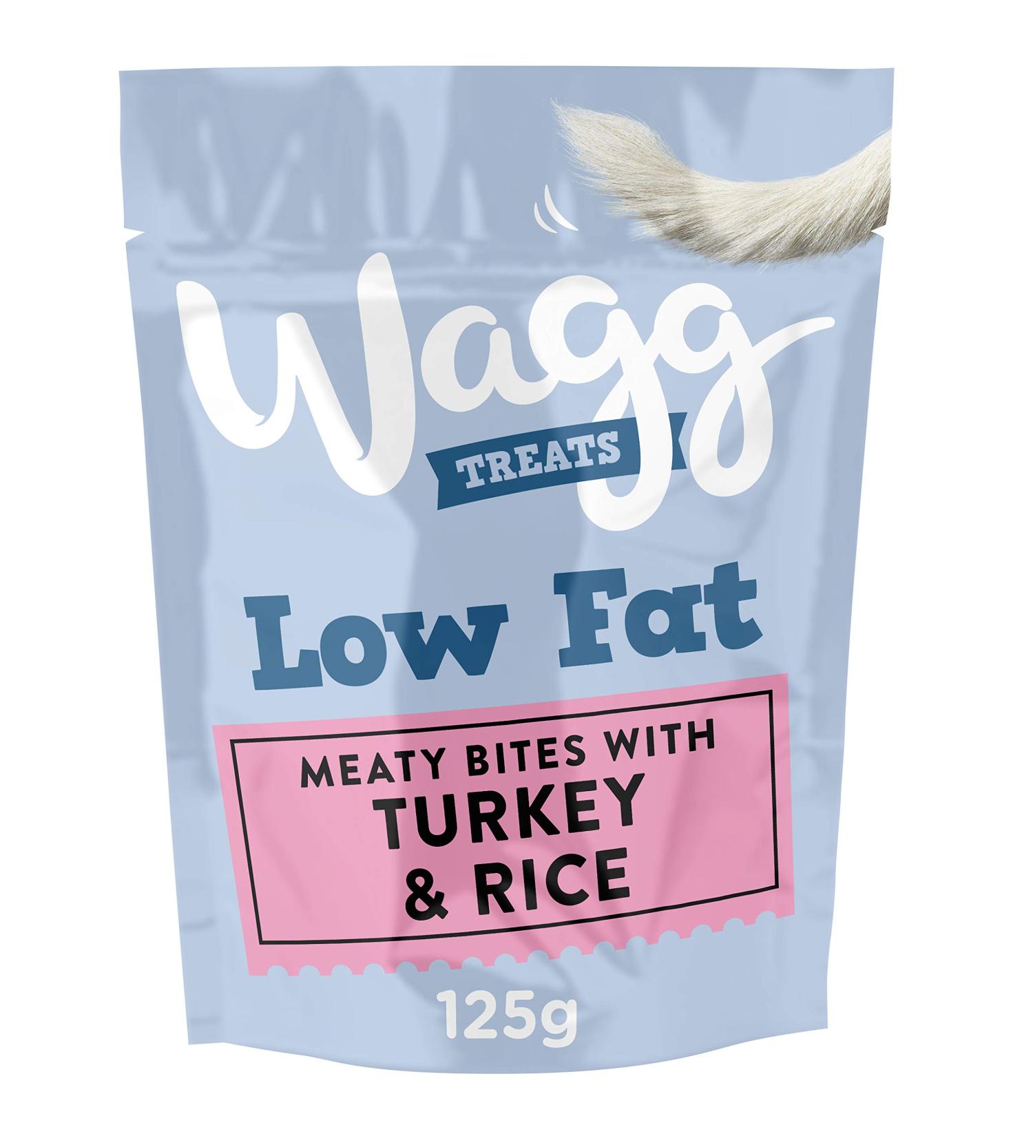 Wagg Low Fat Meaty Bites Turkey & Rice Dog Treats 125g (Pack of 7) - Oven Baked Turkey and Rice 125 g (Pack of 7) - Buy Online on GoSupps.com