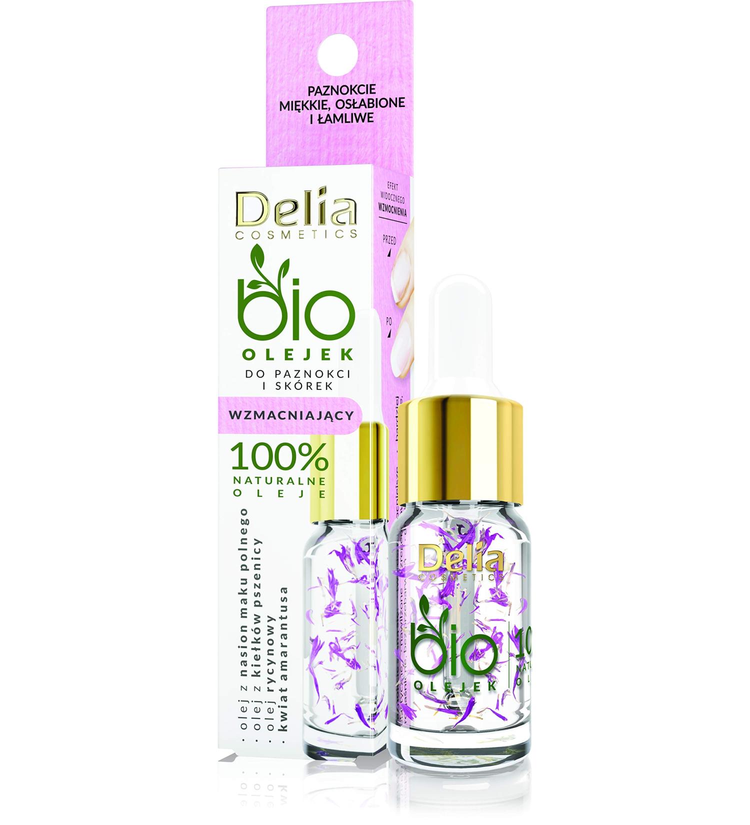 Delia Cosmetics Stronging Bio Oil for Nails & Nail Skin - 100% Natural Moisturizing and Regenerating Treatment for Damaged Nails - Ideal After Hybrid Manicure - 10ml - Buy Online on GoSupps.com