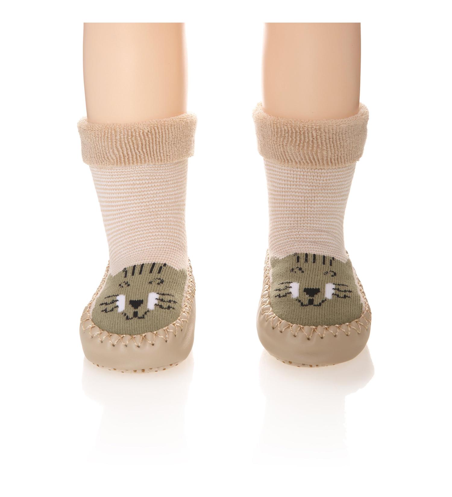 Eocom Baby Boy Girls Animal Moccasins Non-Skid Indoor Slipper 18-24 Months Cat - Buy Online on GoSupps.com