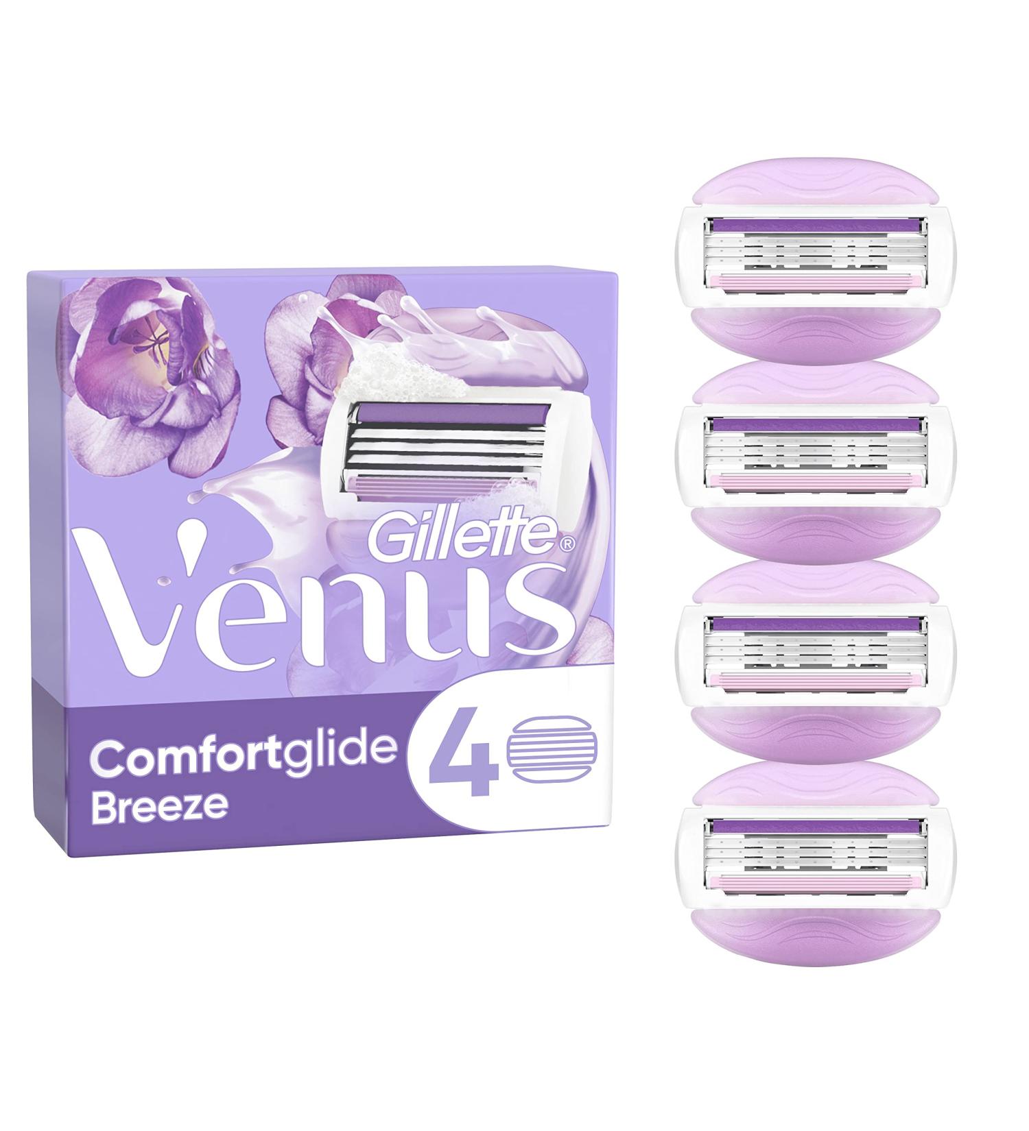 Gillette Venus Breeze Razor Blade - 4 Refills for Women | Smooth and Easy Shaving - Buy Online on GoSupps.com