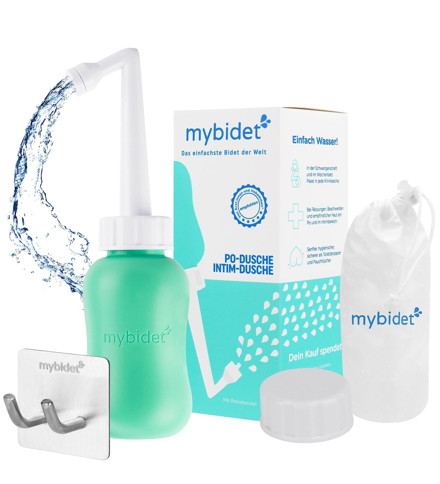 Intimate Shower Set: Wall Bracket + 3.0 Mybid Po Shower with Travel Bag for Easy Cleaning - Ideal for Puerperium and Travel - Buy Online on GoSupps.com