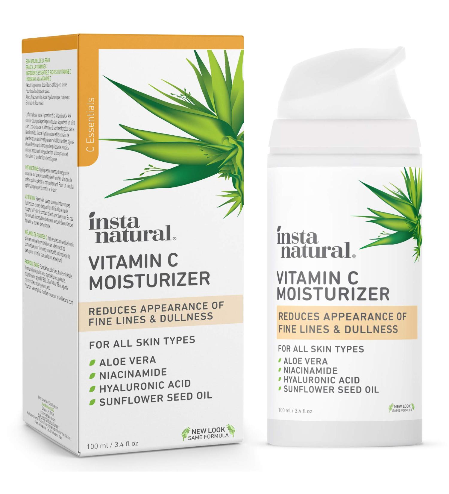 InstaNatural Vitamin C Moisturizer 3.4 fl oz - Brightening & Hydrating Face Cream - Buy Online on GoSupps.com