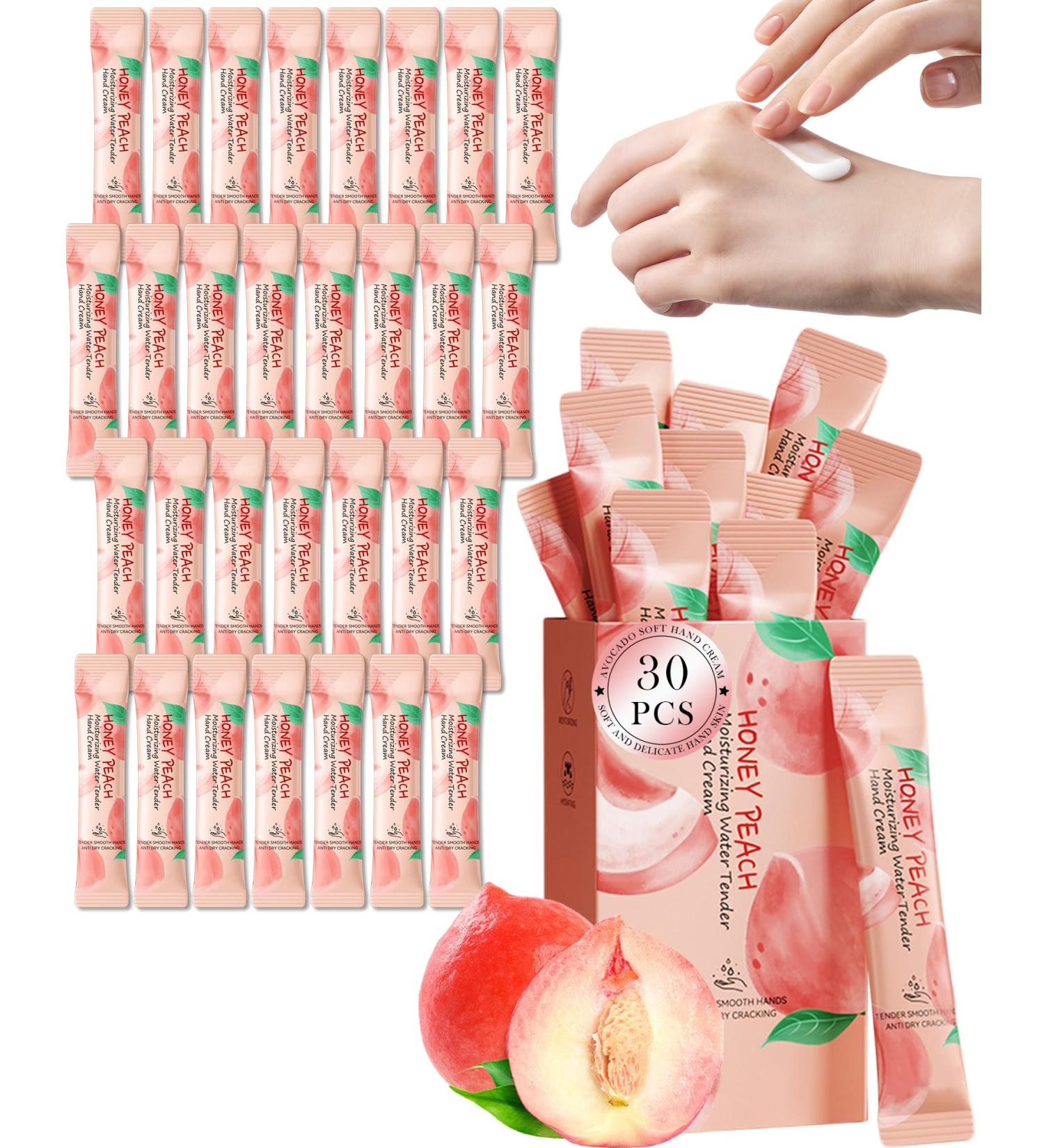 Mini Hand Cream Gift Set-30Pack Small Hand Lotion Travel Size Bulk Hand Cream Fragrance Moisturizing Hand Care For Dry Cracked Hand Baby Bridal Shower Wedding Favors Christmas Kit for Women-Peach 30pcs Peach - Buy Online on GoSupps.com