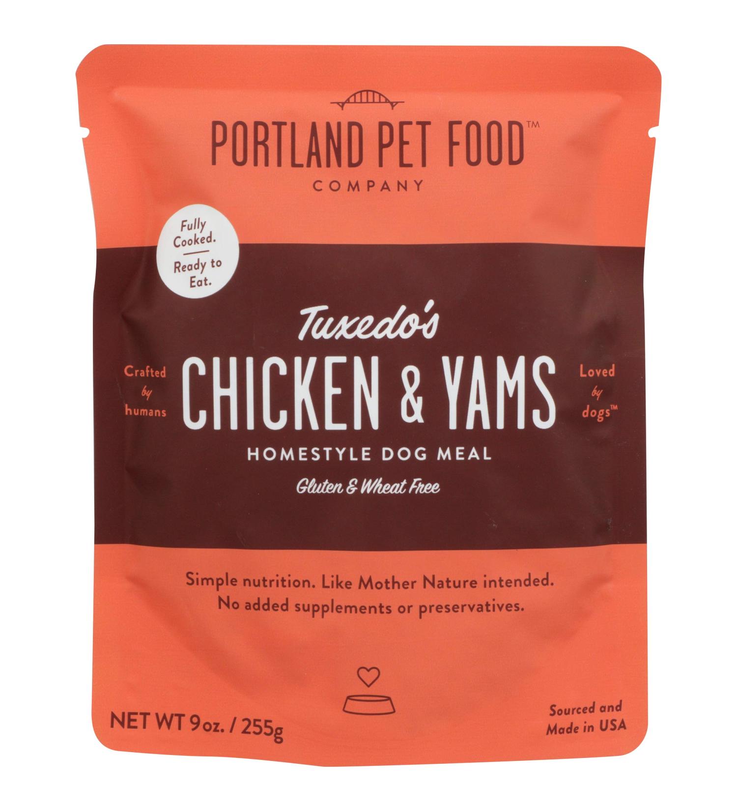 Portland Pet Food Company Tuxedo's Chicken & Yams Dog Meal - 9oz - Buy Online on GoSupps.com