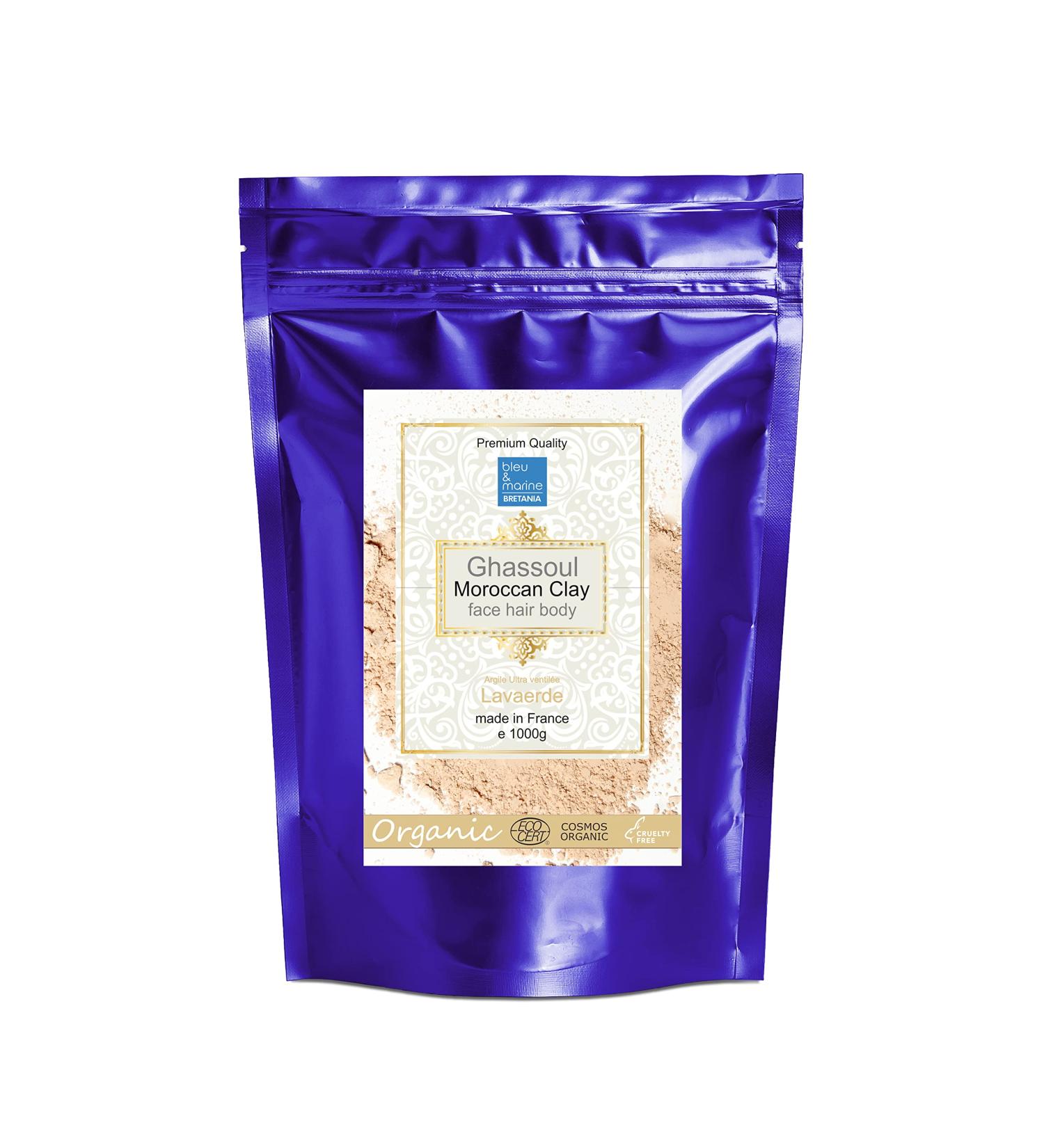 Organic Ghassoul Moroccan Volcanic Lava Clay - 1000g | Skin & Hair Care | Rhassoul Clay for Face, Body, and Natural Shampoo - Buy Online on GoSupps.com