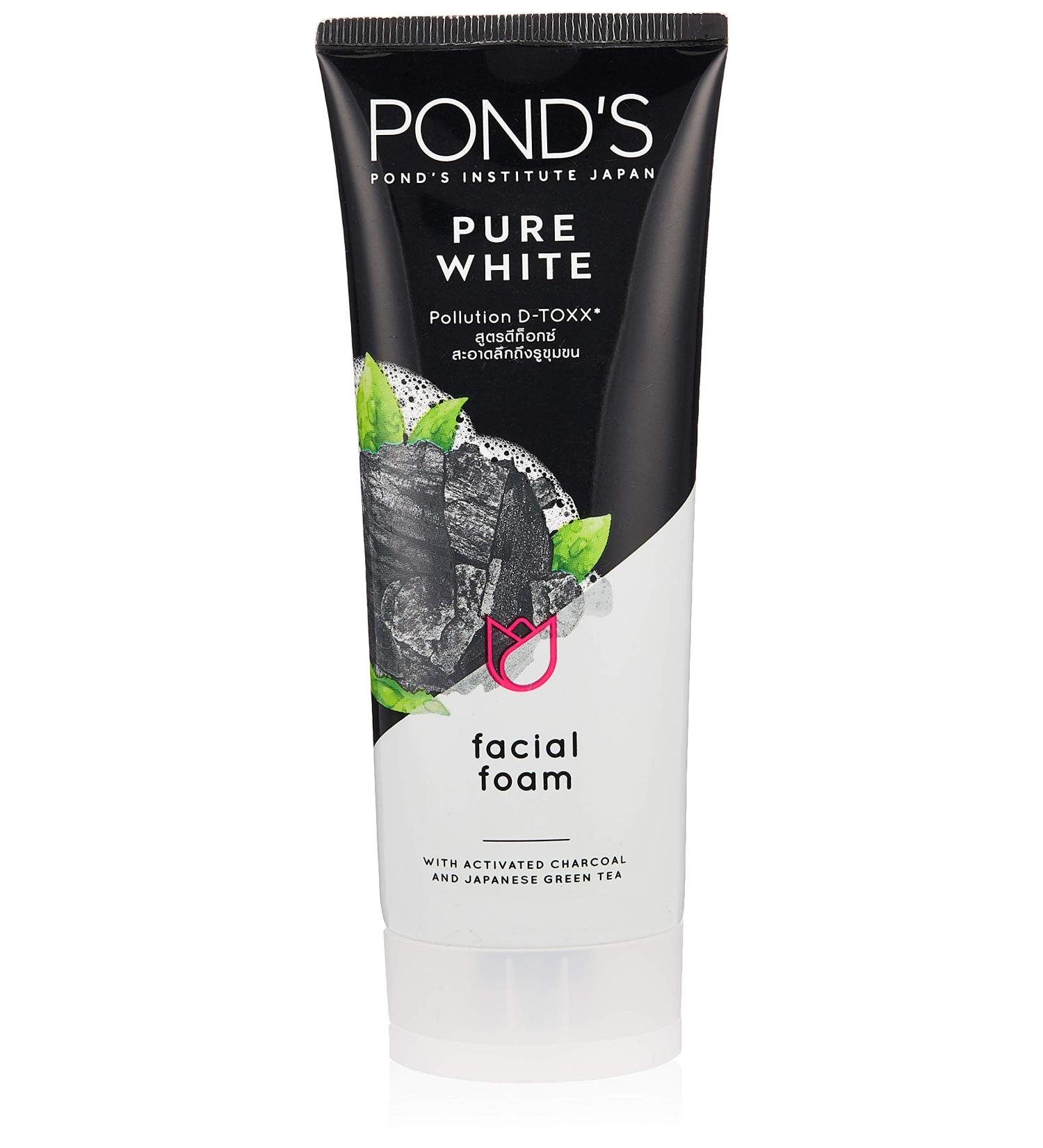 Pond's Pure White Deep Cleansing Brightening Facial Foam 100g- Skin Brightening Face Wash - Buy Online on GoSupps.com