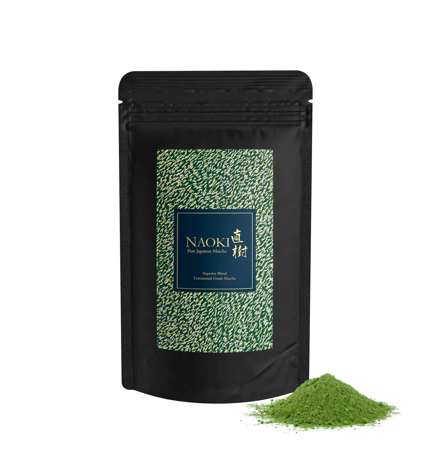 Naoki Matcha Superior Ceremonial Blend - First Harvest Japanese Matcha Green Tea Powder from Uji Kyoto - 100g (3.5oz) Pack - Buy Online on GoSupps.com