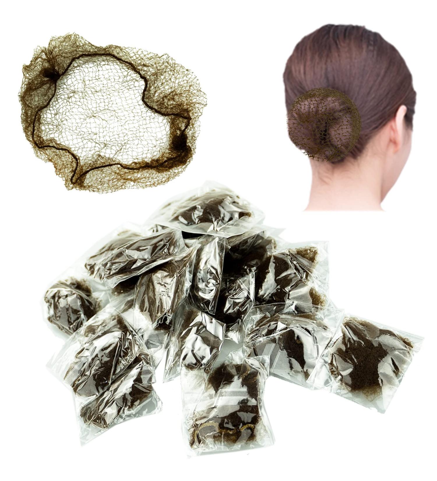 20 Pcs Hair Nets Hair Bun Holder Hairnets for Bun Hair Nets Invisible Elastic Edge Mesh Ballet Bun Net Holder for Women Girls Dance Nurse Wig Fixing Hair (Coffee) - Buy Online on GoSupps.com
