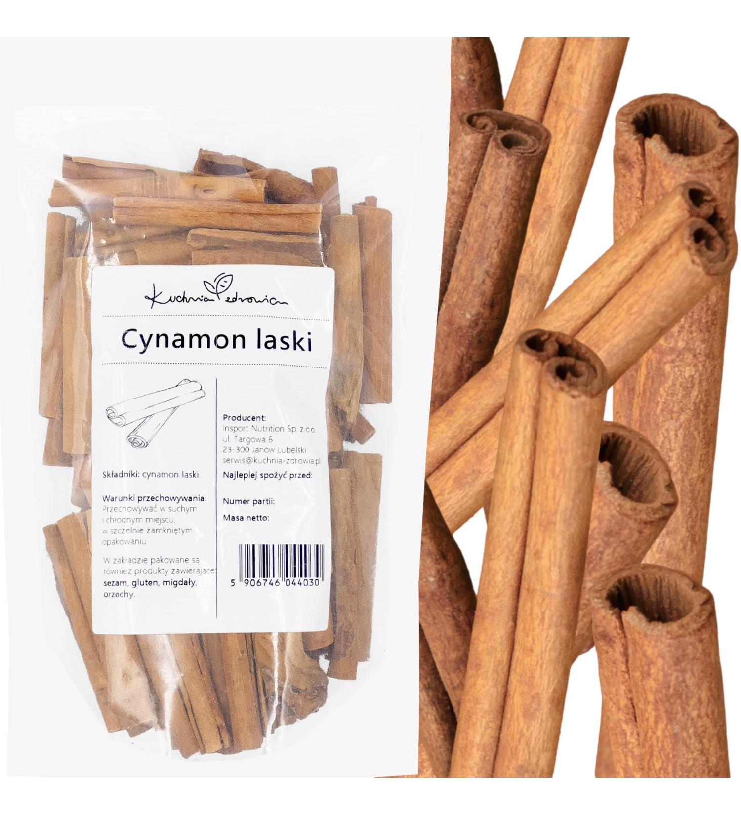 Kuchnia Zdrowia - Cinnamon Sticks - Natural - Aromatic - High Quality - No Additives - Leak-proof packaging with iron - Buy Online on GoSupps.com