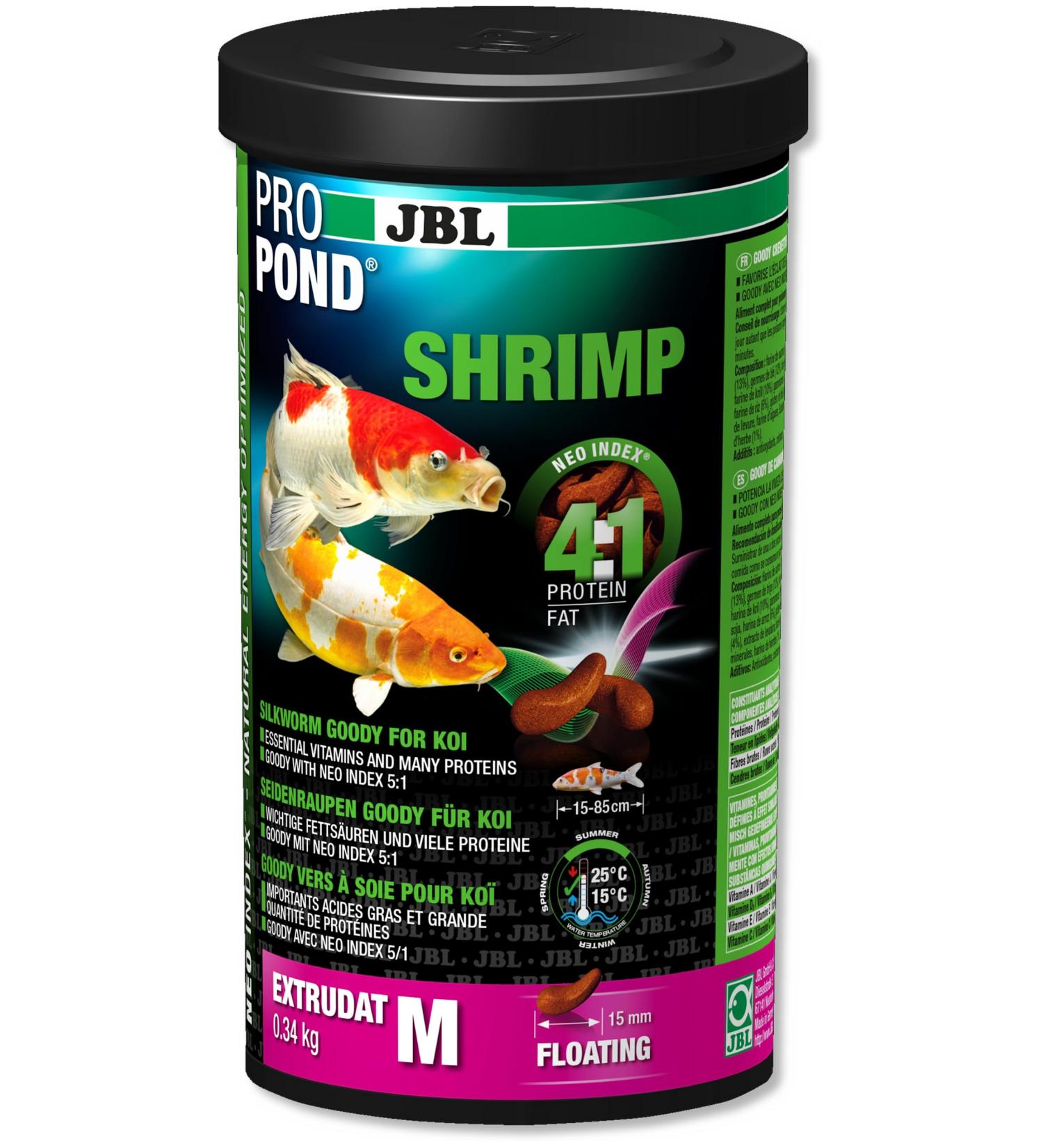 JBL Koi Shrimp, Floating Extrudates, Treat, ProPond Shrimp, 0.34 kg