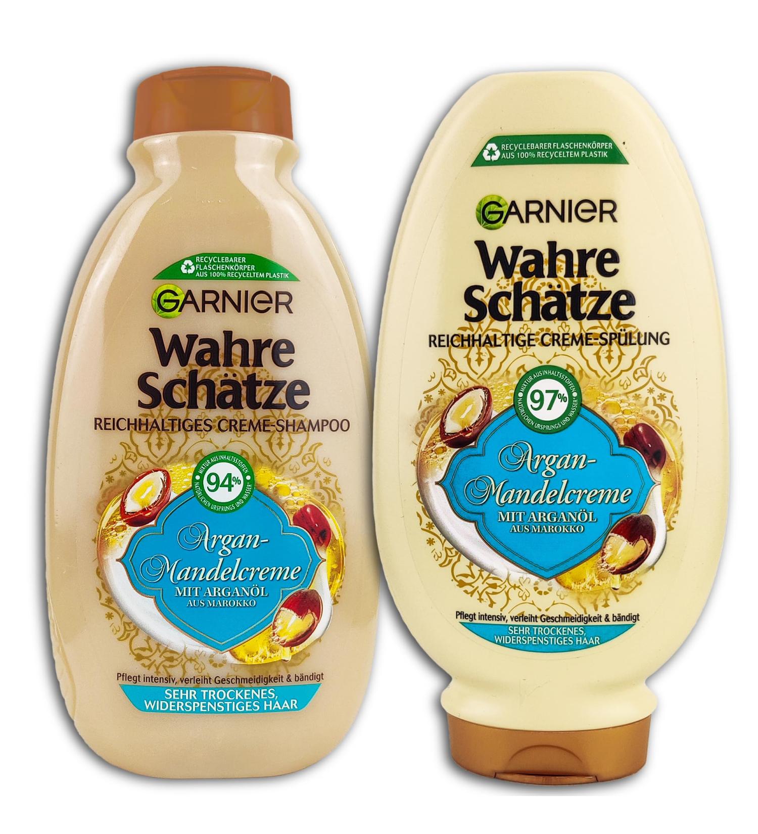 Garnier Garnier True Treasures Argan Rich Cream Shampoo and Conditioner 250 + 200 ml