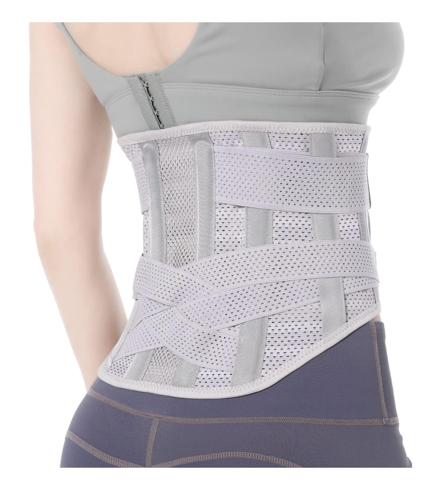 EGJoey Breathable Back Brace for Lower Back Pain Relief - Men and Women Support Belt for Improved Posture - Comfortable Large White Posture Corrector - Buy Online on GoSupps.com