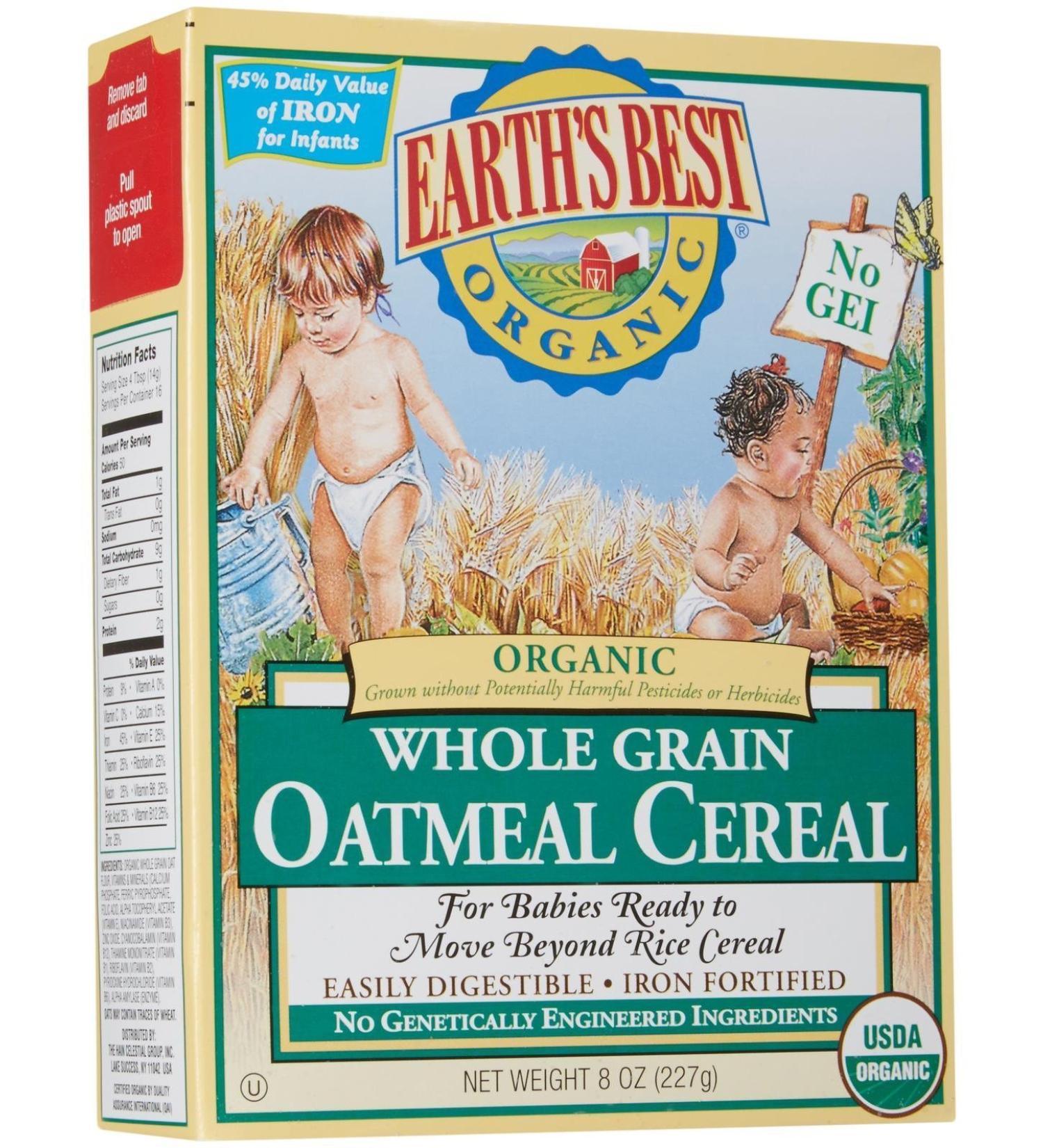 Earth's Best Whole Grain Oatmeal Cereal 8 oz (227 g)