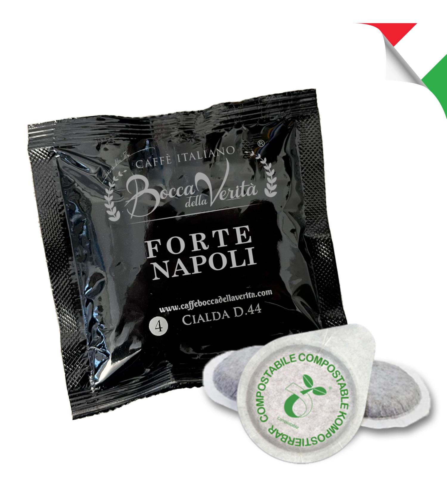  BOCCA DELLA VERITA BOCCA DELLA VERITA - Box of 100 Napolis Forte Coffee Pods Compatible with E.S.E. dm 44 mm Compostable Pods 100% Made in Italy - Buy Online on GoSupps.com