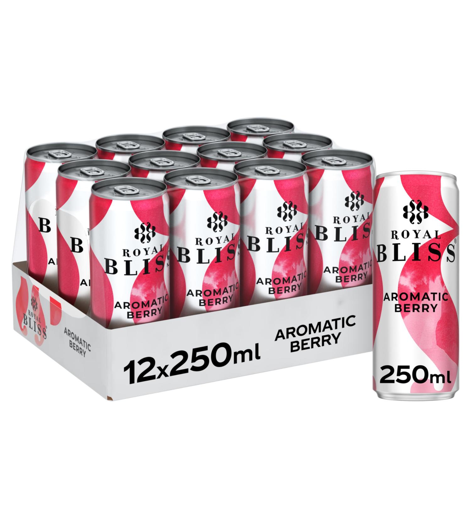 Royal Bliss Aromatic Berry Tonic, 250ml Can, Pack of 24
