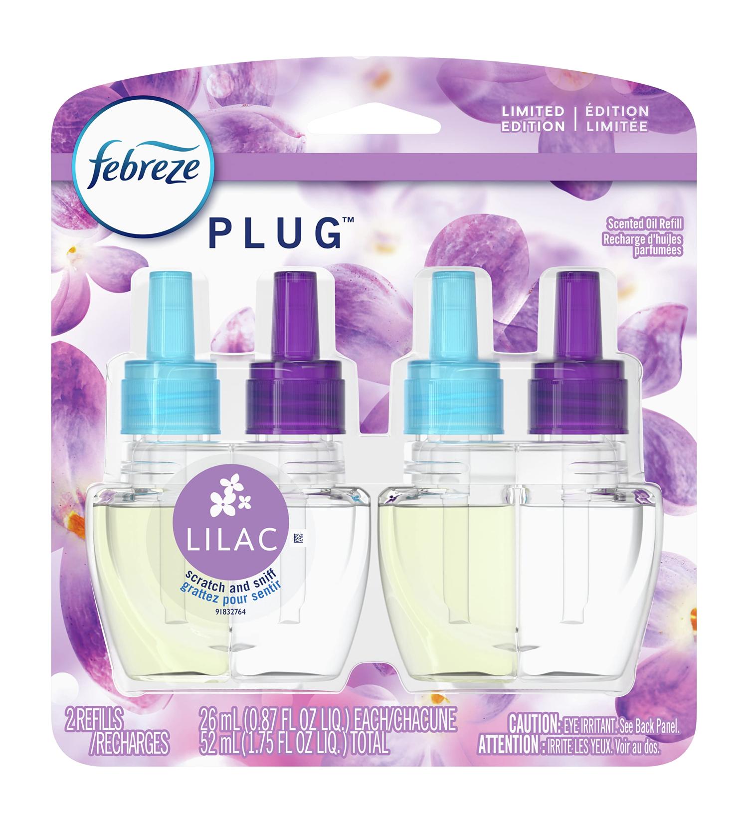Febreze Odor-Eliminating Plug Air Freshener Refill - Lilac Scent - 2 Refills (10 oz) | International Shipping Available - Buy Online on GoSupps.com