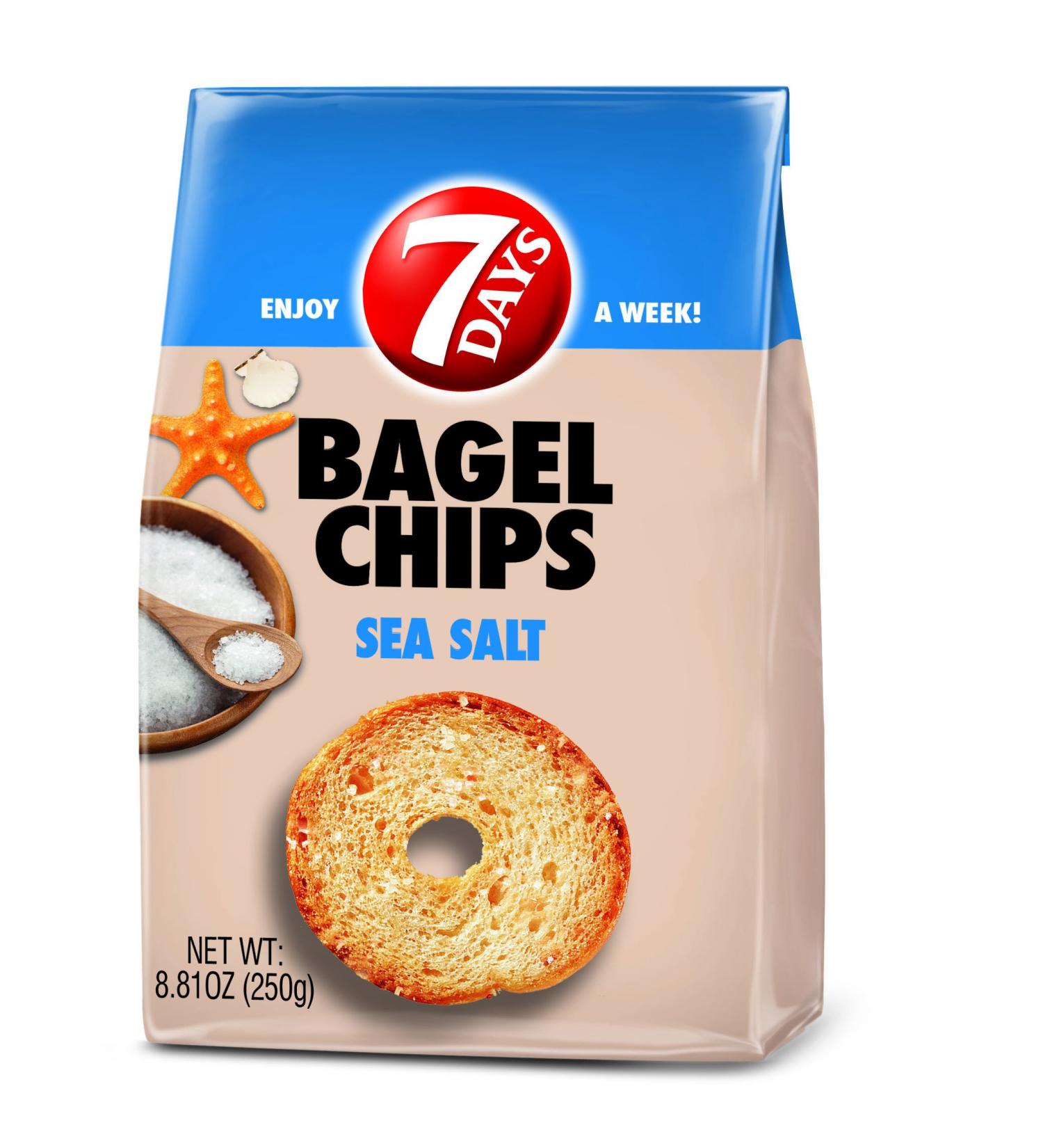 7Days Bagel Chips Sea Salt 8.81 oz. - Crispy and Flavorful Snack - Buy Online on GoSupps.com