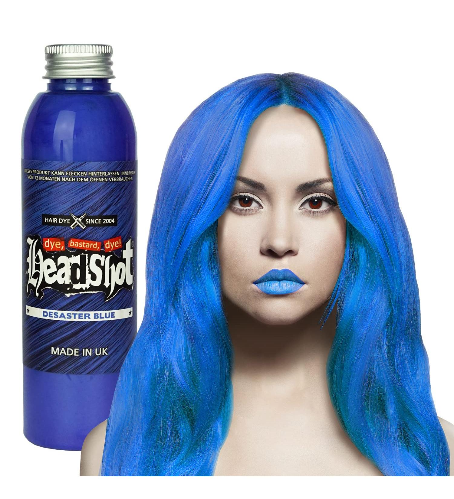 Buy Headshot Desaster Blue Semi-Permanent Hair Colour 150 ml - Vibrant Blue for Stunning Results | International Shipping Available - Buy Online on GoSupps.com