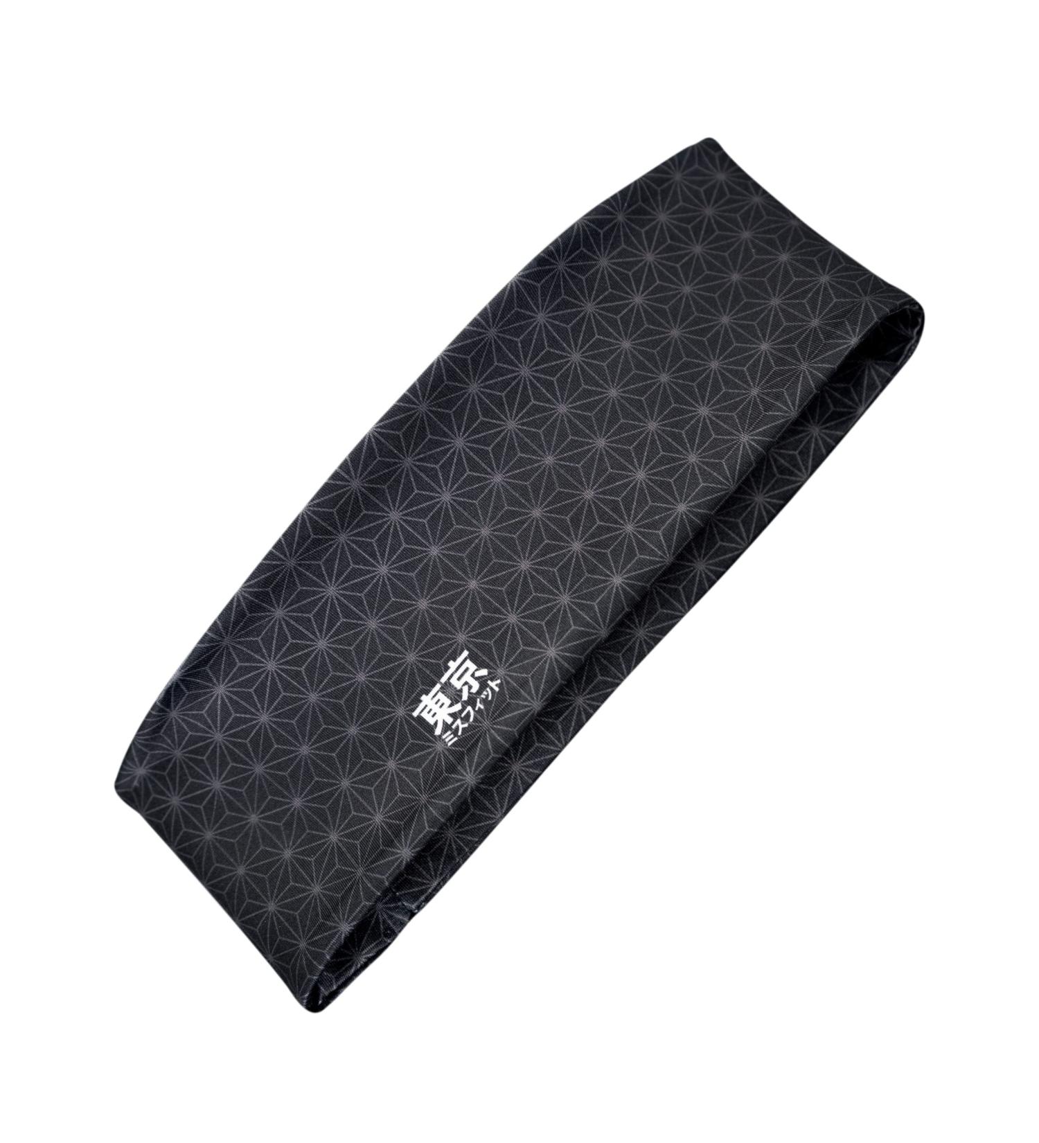 Tokyo Misfit Asanoha Black Headband - Unisex Sweat Band for Workout, Yoga, Running & Sports - Buy Online on GoSupps.com