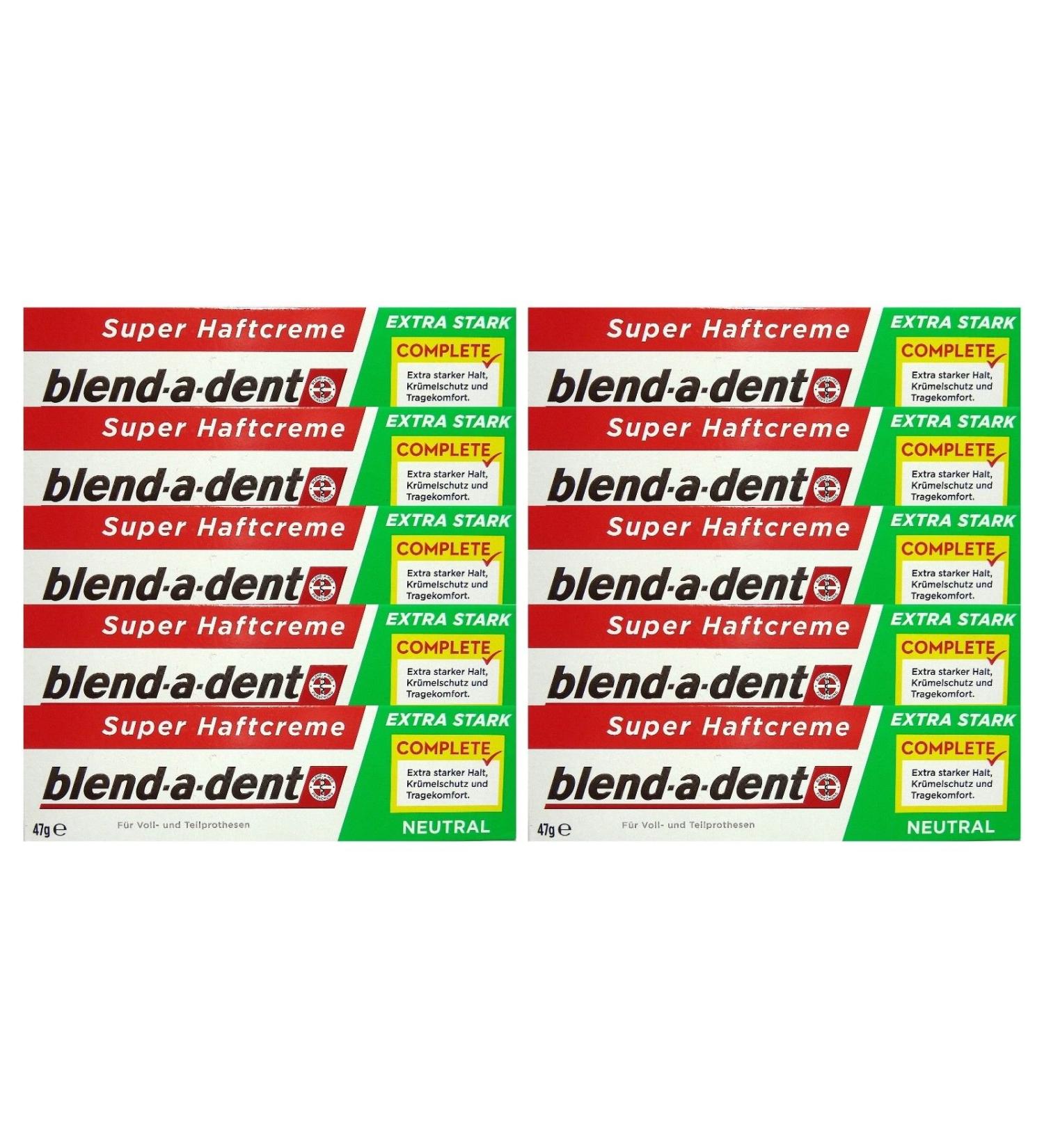 10x Blend a dent Complete Neutral Adhesive Cream for full and partial dentures 47g