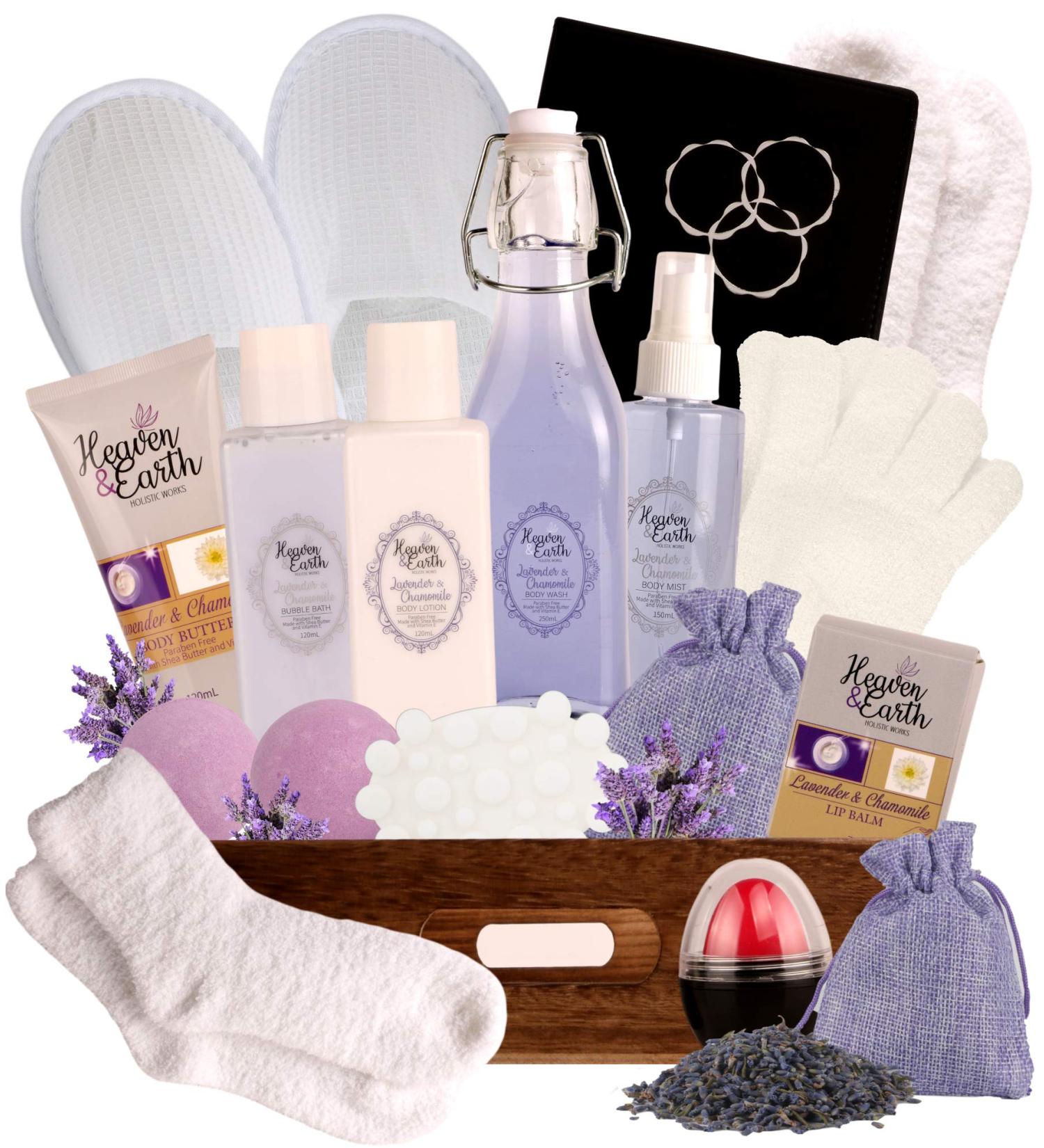 Luxury Mother's Day Gift Basket - Lavender Pampering Spa Set for Relaxation & Self-Care | All-Inclusive Meditation Gifts for Her - Buy Online on GoSupps.com