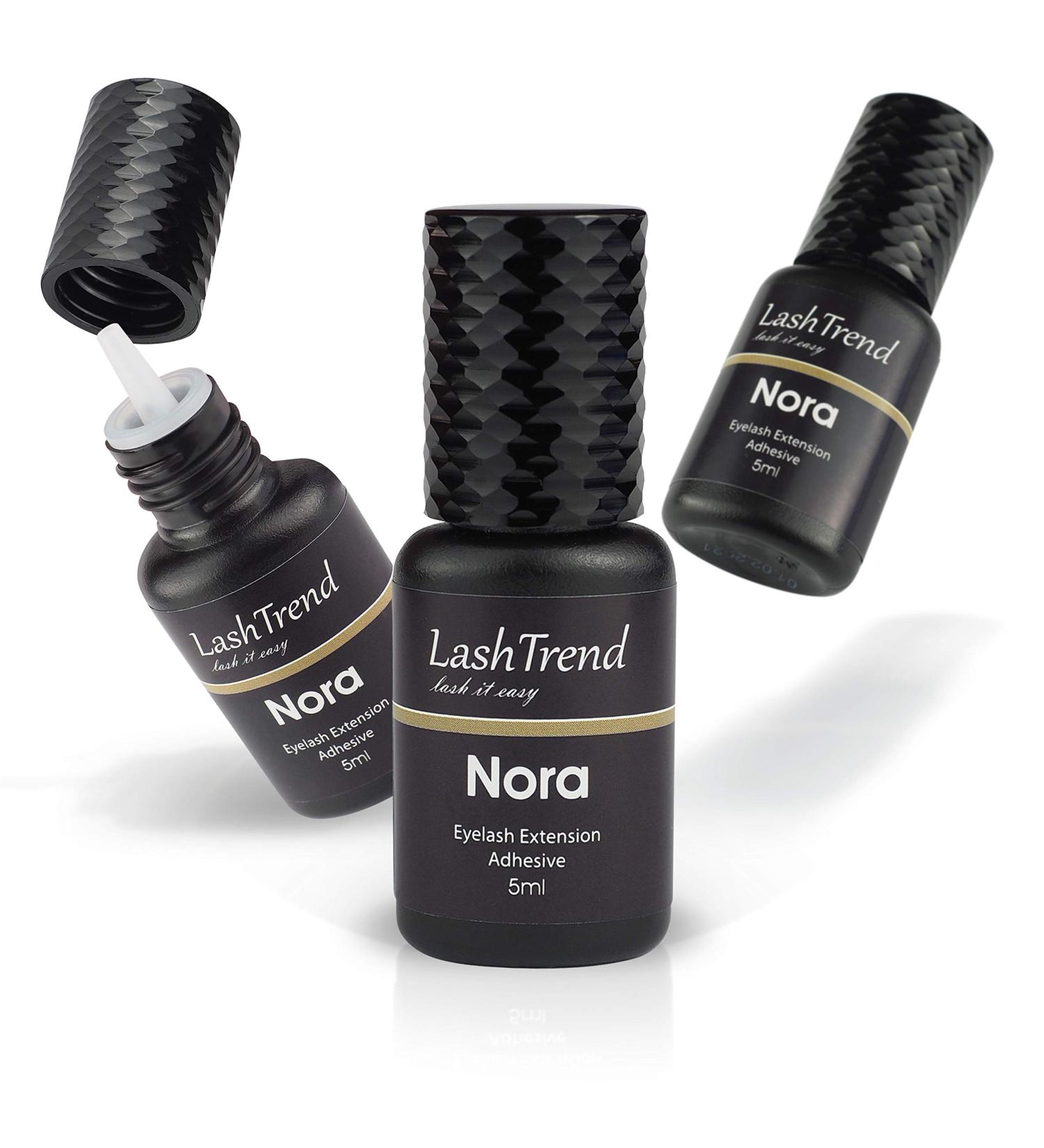 Lash Trend Eyelash Glue - Nora 5ml (Black) | 0.3-0.5 Sec Drying Time | 7-9 Weeks Binding Strength | Premium Extension Glue for Eyelash Extensions - Buy Online on GoSupps.com