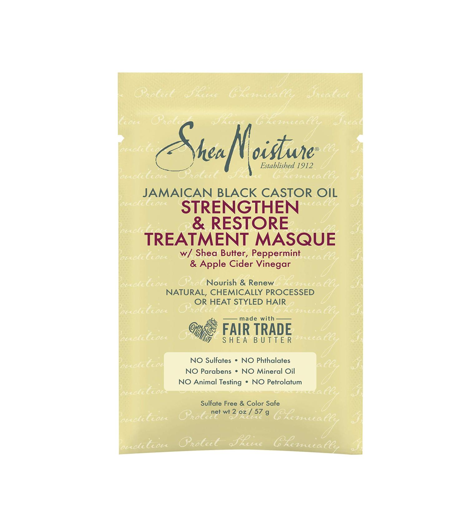 SheaMoisture Jamaican Black Castor Oil Treatment Masque - 2 oz | Strengthen & Restore for Processed, Chemically Treated, Heat Styled Hair - Buy Online on GoSupps.com