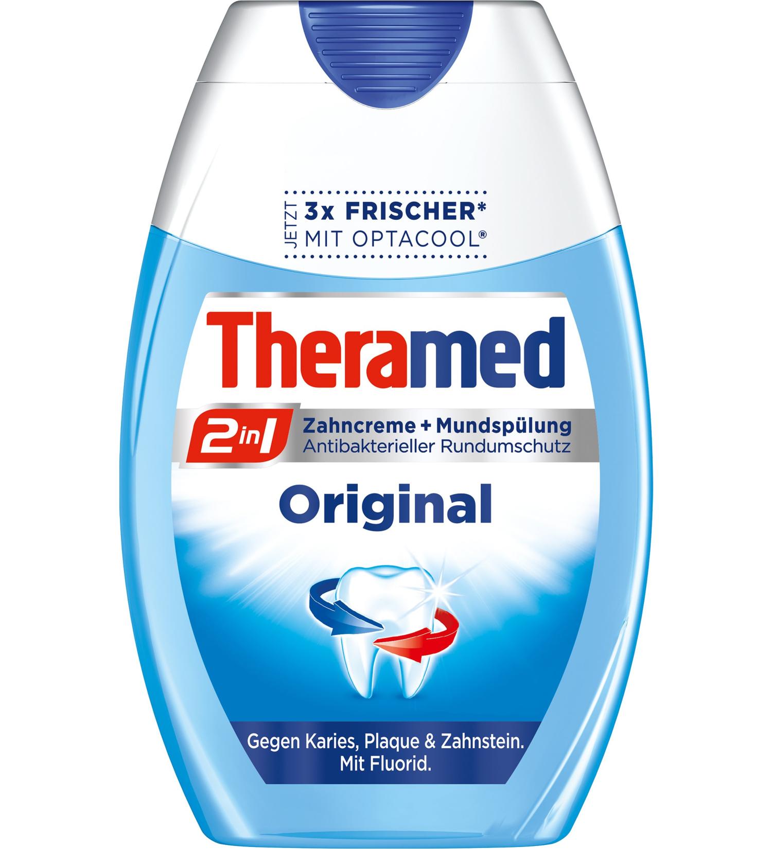 Theramed 2-in-1 Original Toothpaste pack of 4 (4 x 75 ml)