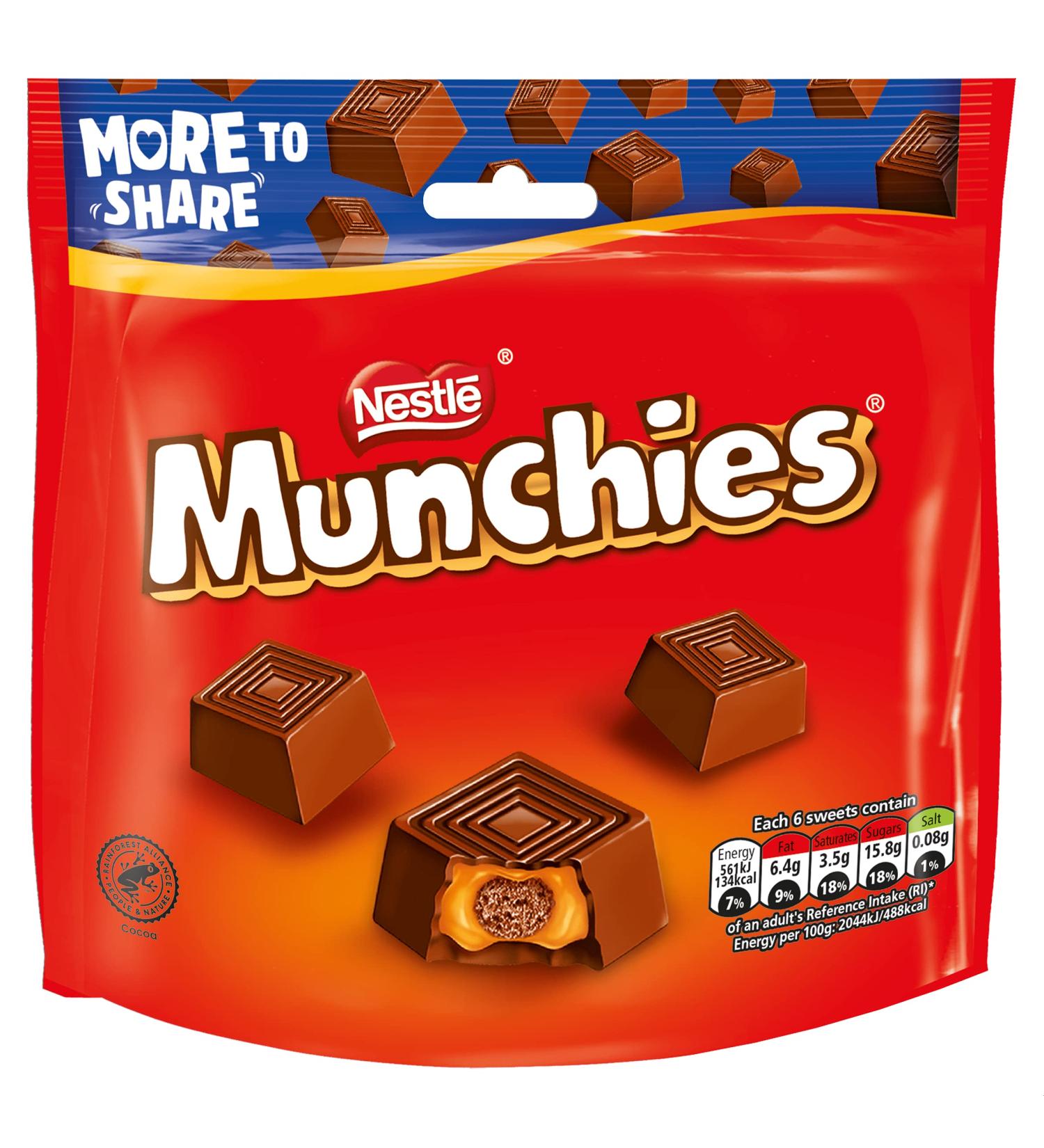 Munchies Milk Chocolate Sharing Pouch 216g - Irresistible Treat for Snack Time - Buy Online on GoSupps.com