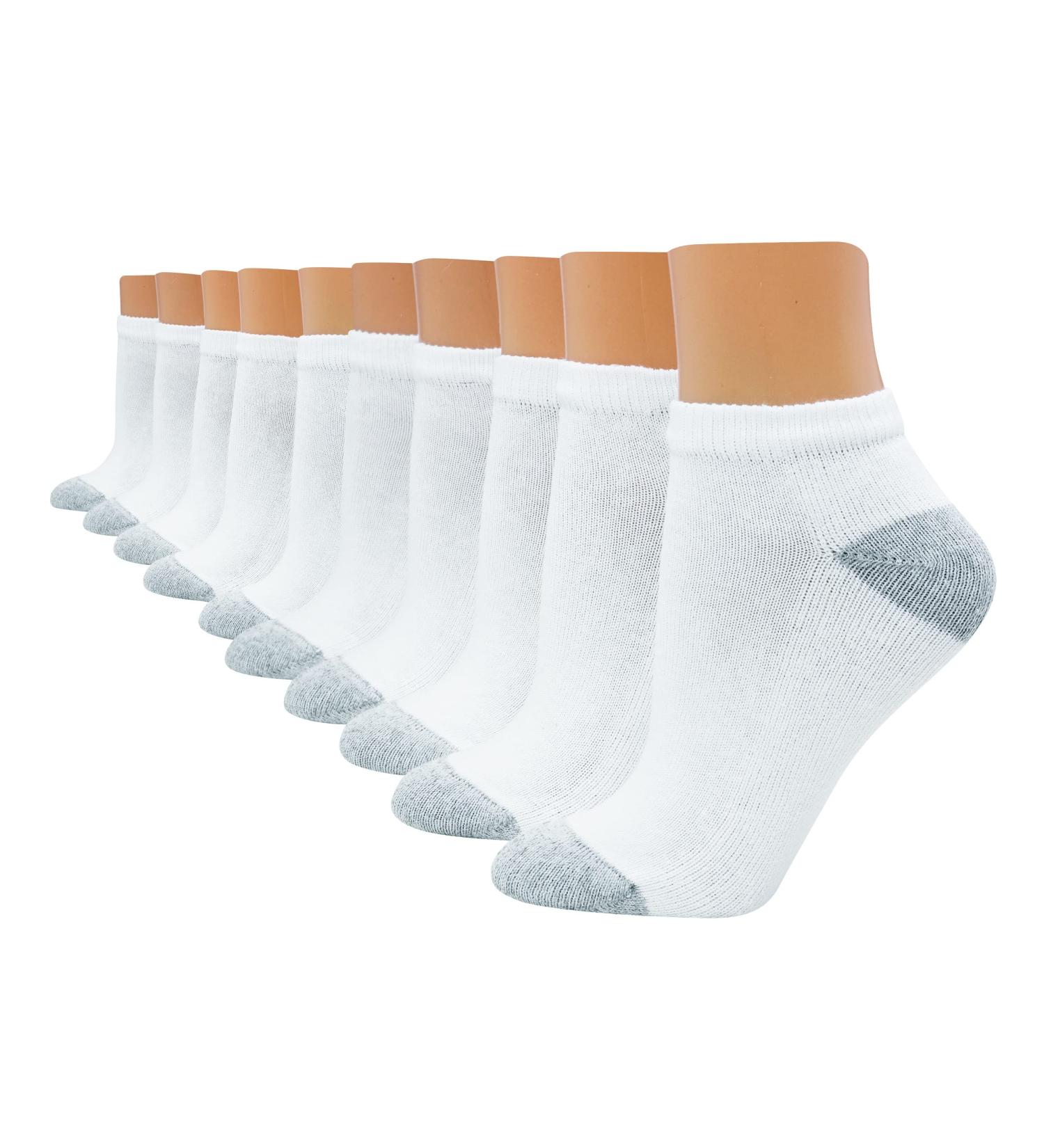 Hanes Women's 10-Pair Low Cut Socks 5-9 White - Value Pack - Buy Online on GoSupps.com
