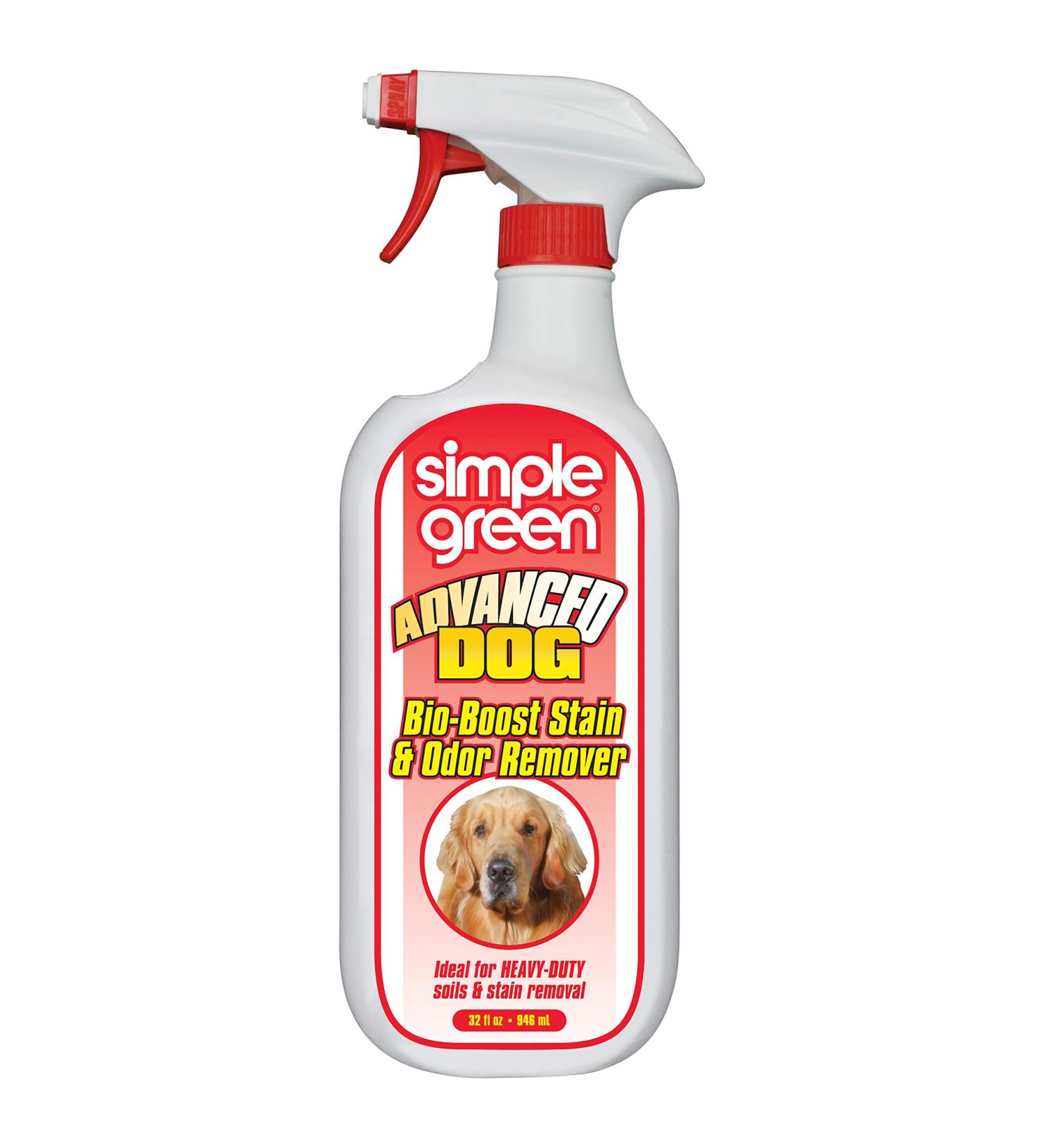 Simple Green Advanced Dog Stain & Odor Remover - Large Dogs Bacteria & Enzyme Cleaner - 32 oz Sprayer - Buy Online on GoSupps.com