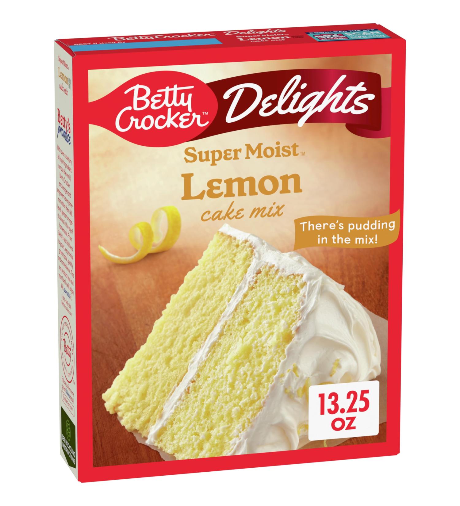 Betty Crocker Delights Super Moist Lemon Cake Mix 376g (13.25oz) - Buy Online on GoSupps.com