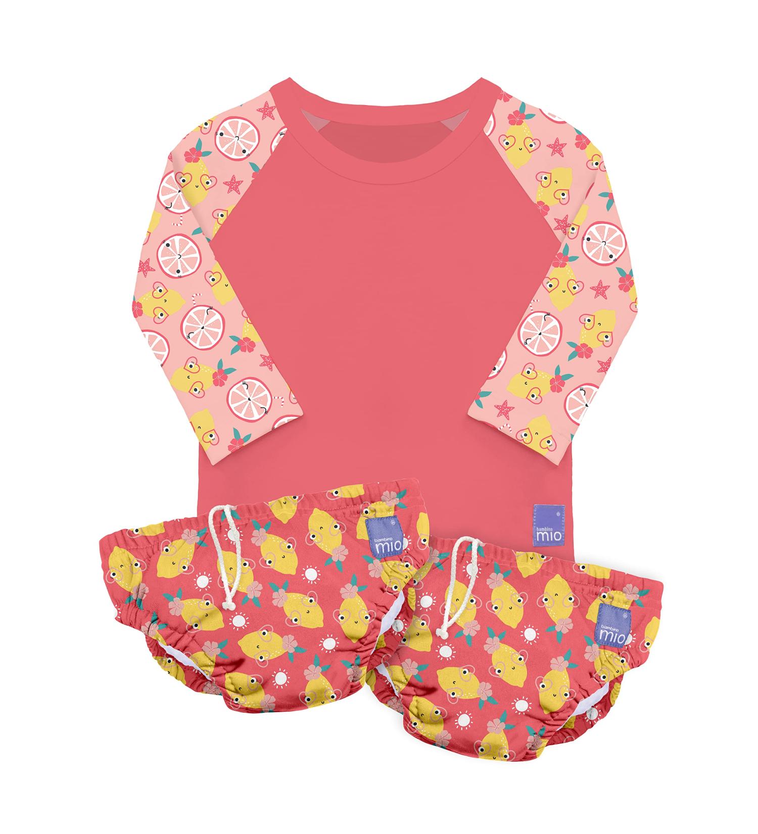 Bambino Mio Reusable Swim Set - 2 Swim Nappies, Rash Top UPF40+ | Punch 2 - Large (1-2 Years) - Buy Online on GoSupps.com