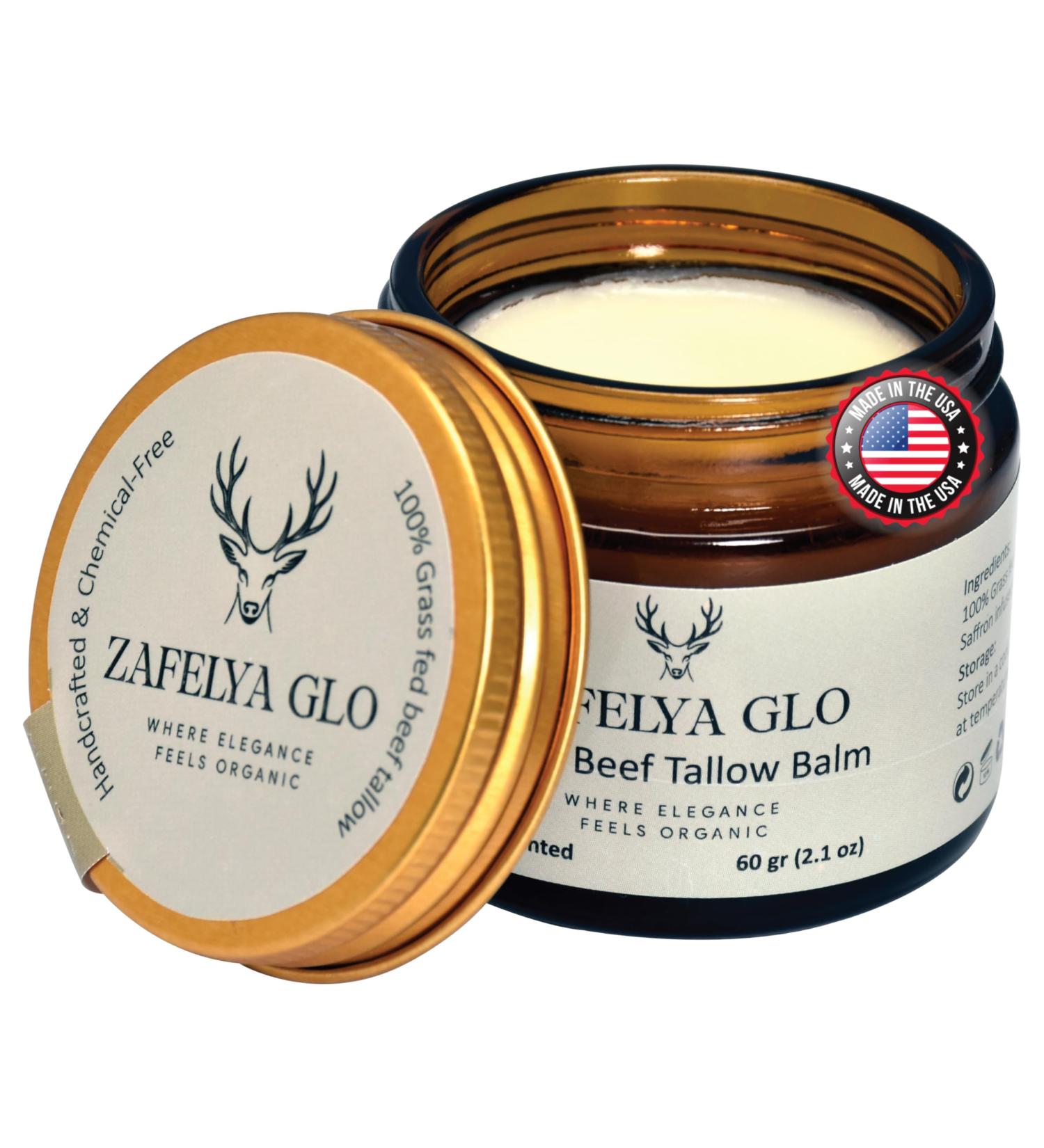 Grass-Fed Beef Tallow Balm with Raw Honey - US Handmade Tallow Moisturizing Balm for All Type of Skin & Body - Organic Beef Tallow moisturizer (2.1 oz Unscented) Unscented 2.1 Fl Oz (Pack of 1) - Buy Online on GoSupps.com
