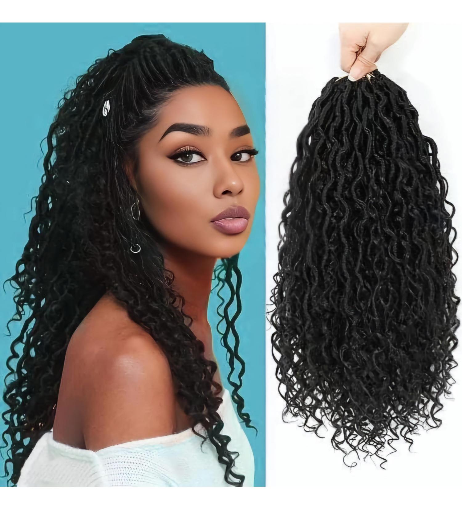 45 cm 18" / RIVER LOCS / 500G / 5 PIEZAS DE EXTENSIONES DE PELO PARA TRENZAS DE GANCHILLO/POR PIEZA: 24 HEBRAS 100G / CON ASPECTO NATURAL PREMIUM (18"45cm 1B) - Buy Online on GoSupps.com